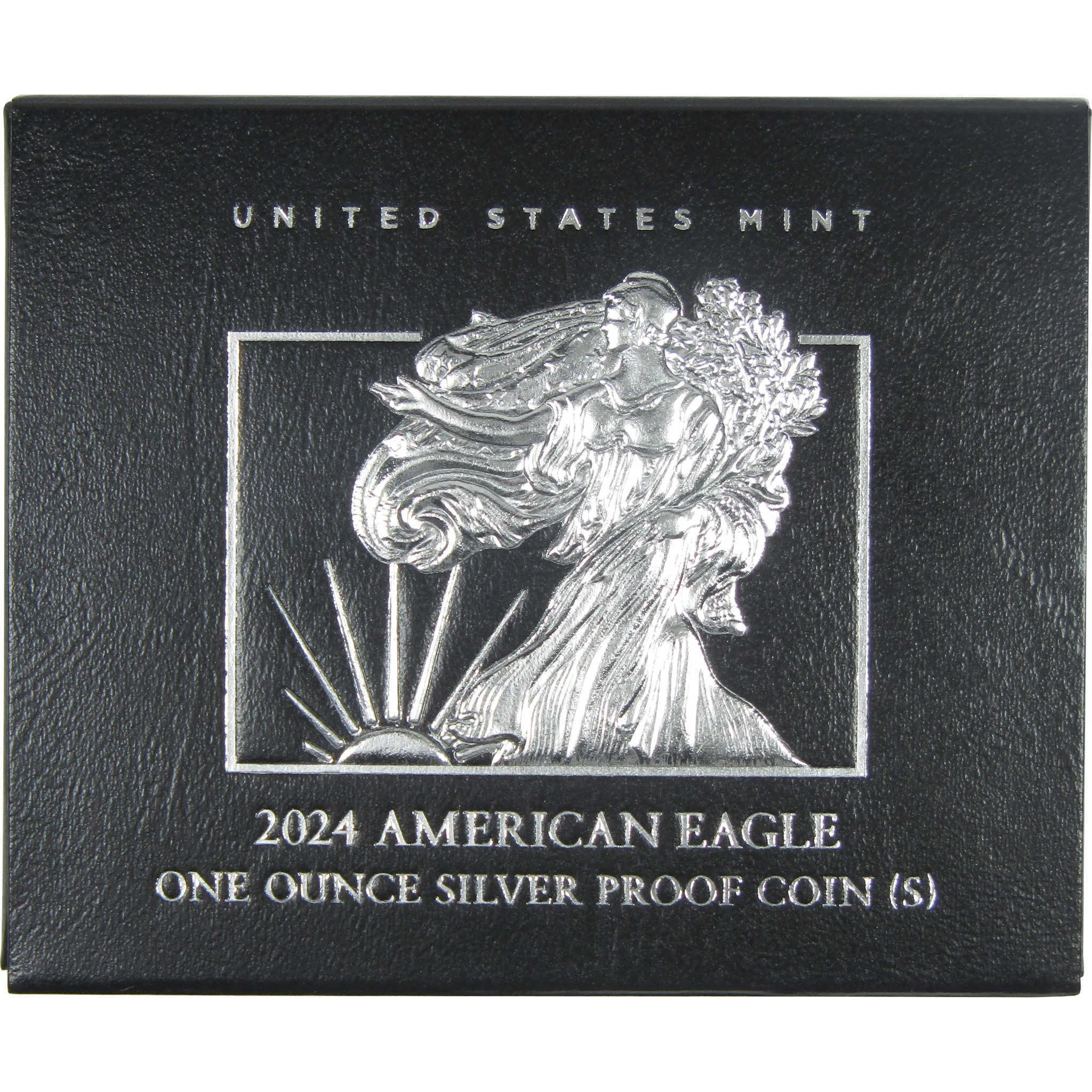 2024 S American Silver Eagle Proof $1 Coin Collectible OGP COA