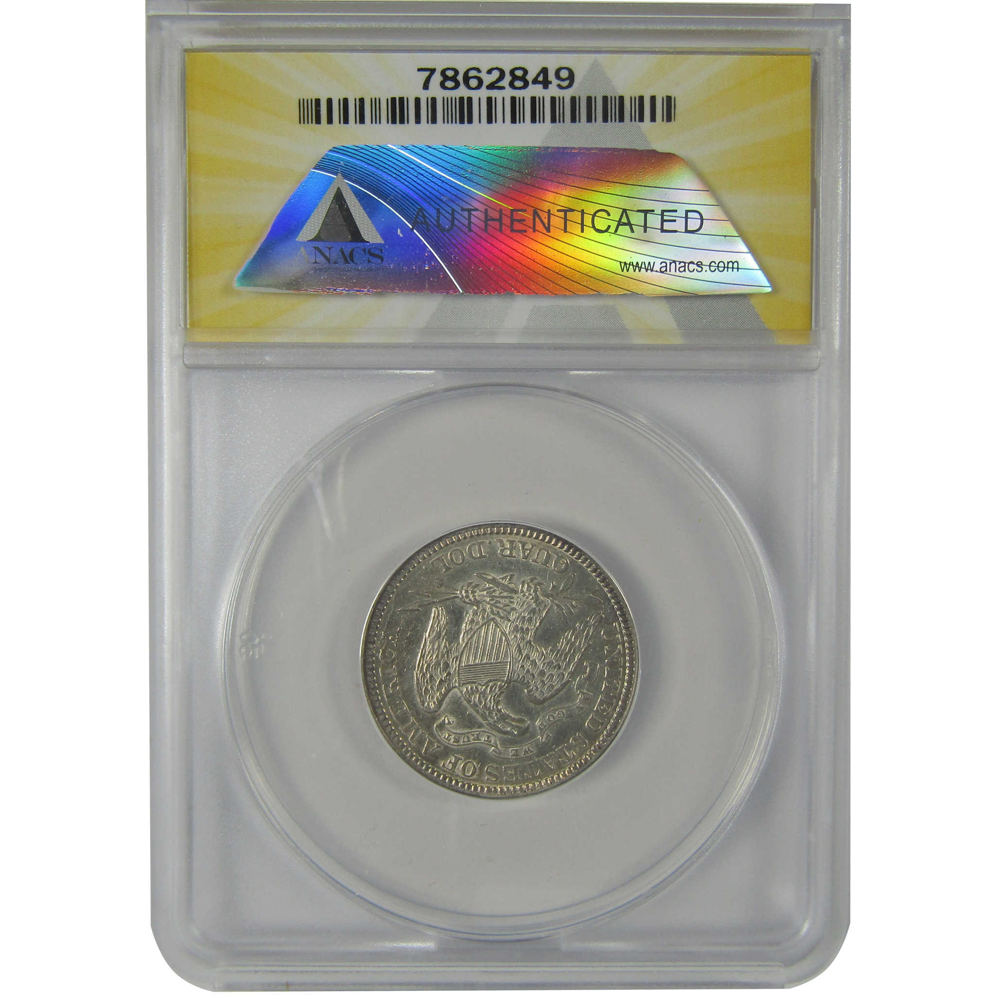 1876 Seated Liberty Quarter AU 55 Details ANACS Silver SKU:I22967