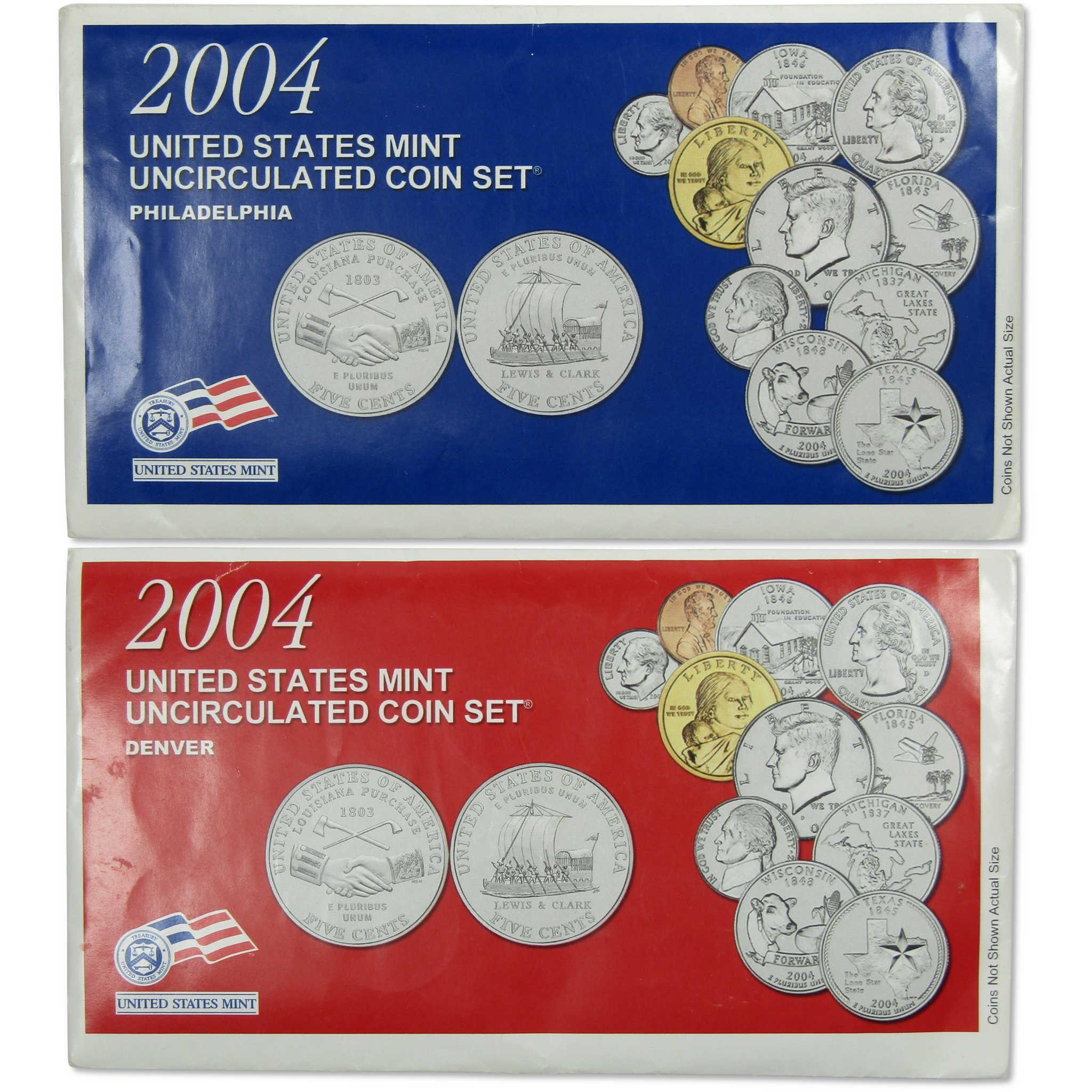 2004 Uncirculated Coin Set U.S Mint Government Packaging OGP COA
