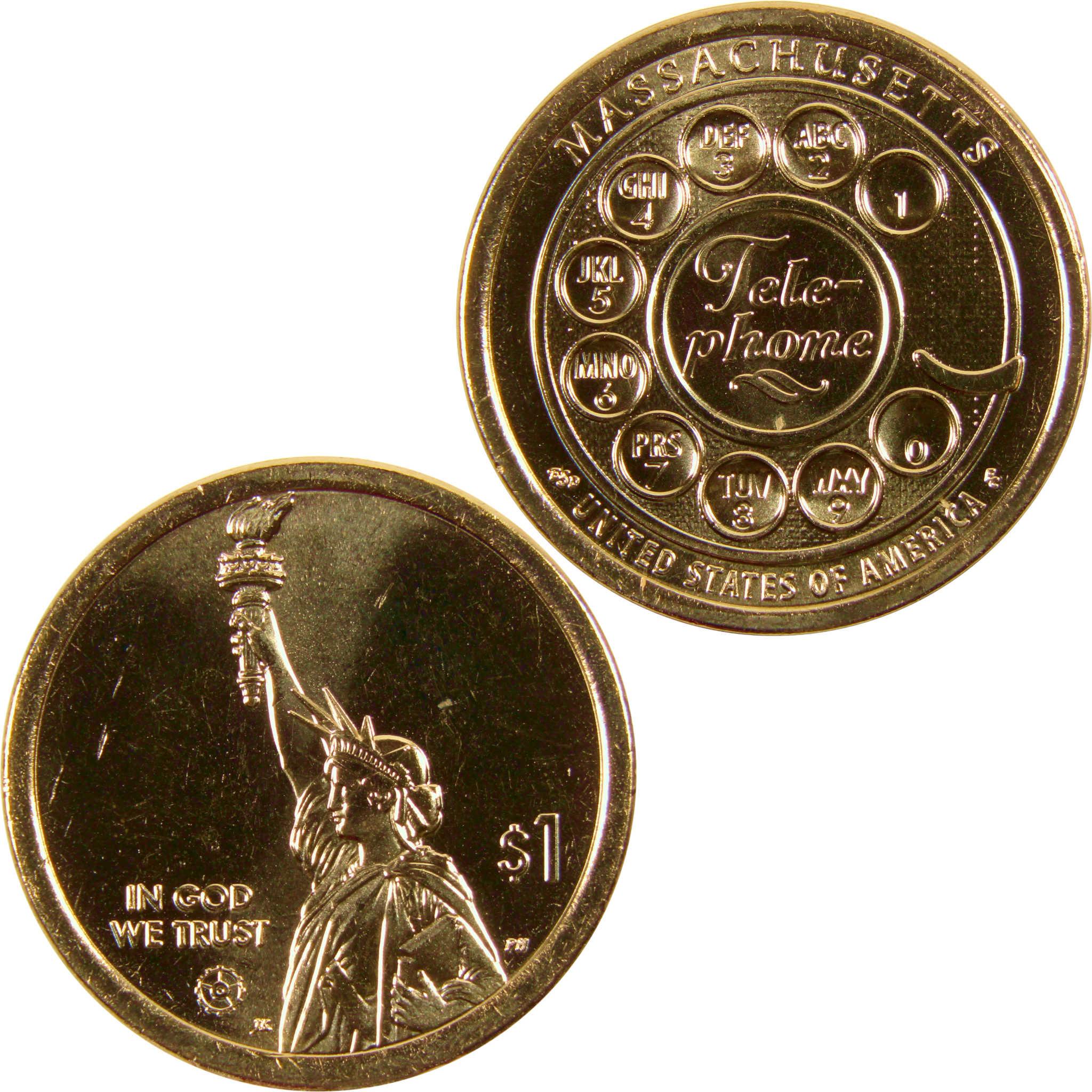 2020 D Telephone American Innovation Dollar BU Uncirculated $1 Coin