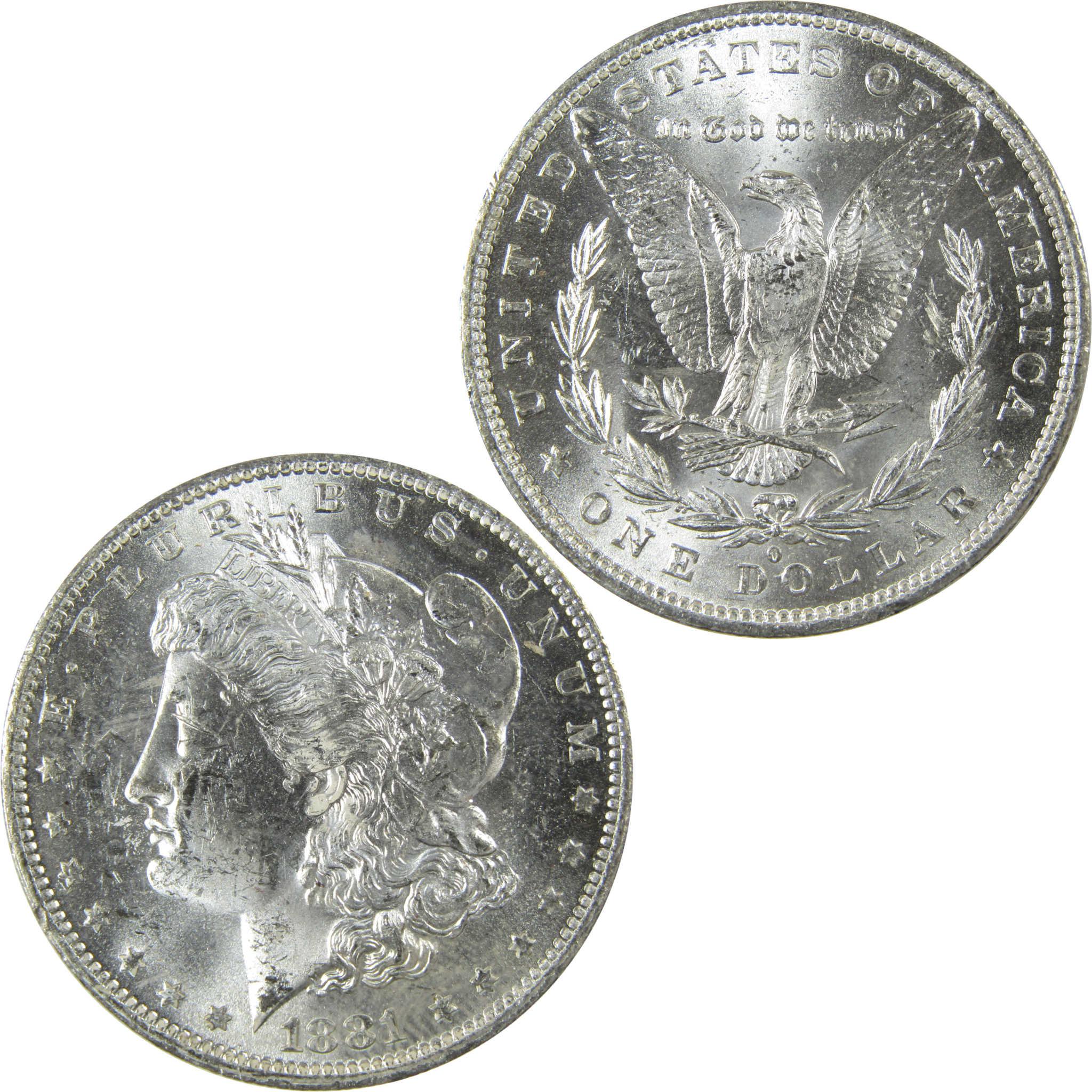 1881 O Morgan Silver Dollar Uncirculated Mint State $1 Coin SKU:I27712