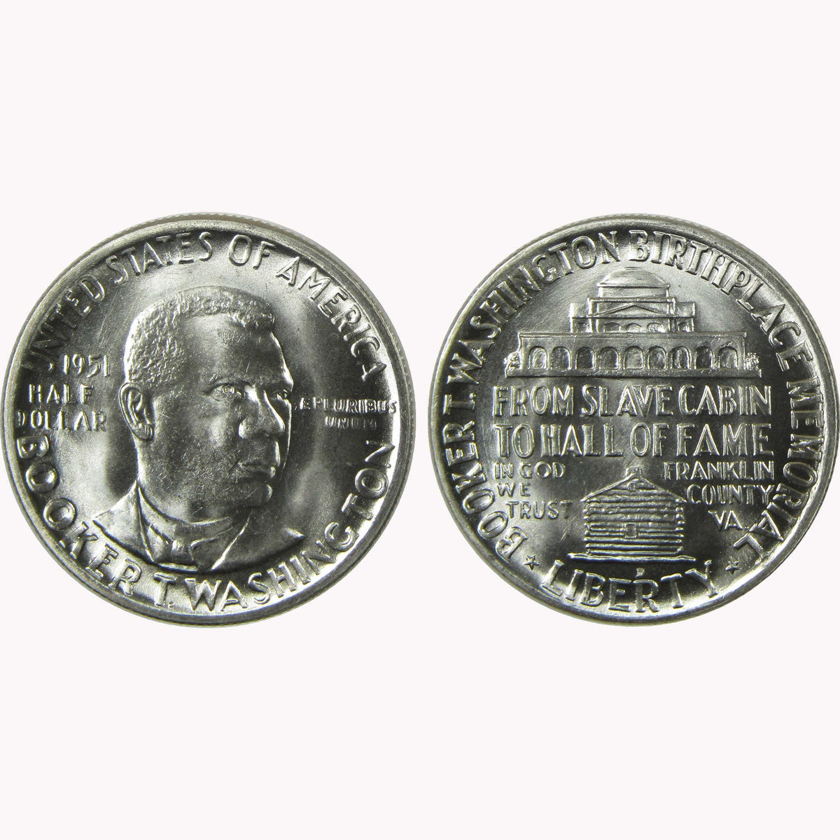 1951 PDS Booker T Washington 50c 3 Coin All Mint Set BU Choice Unc