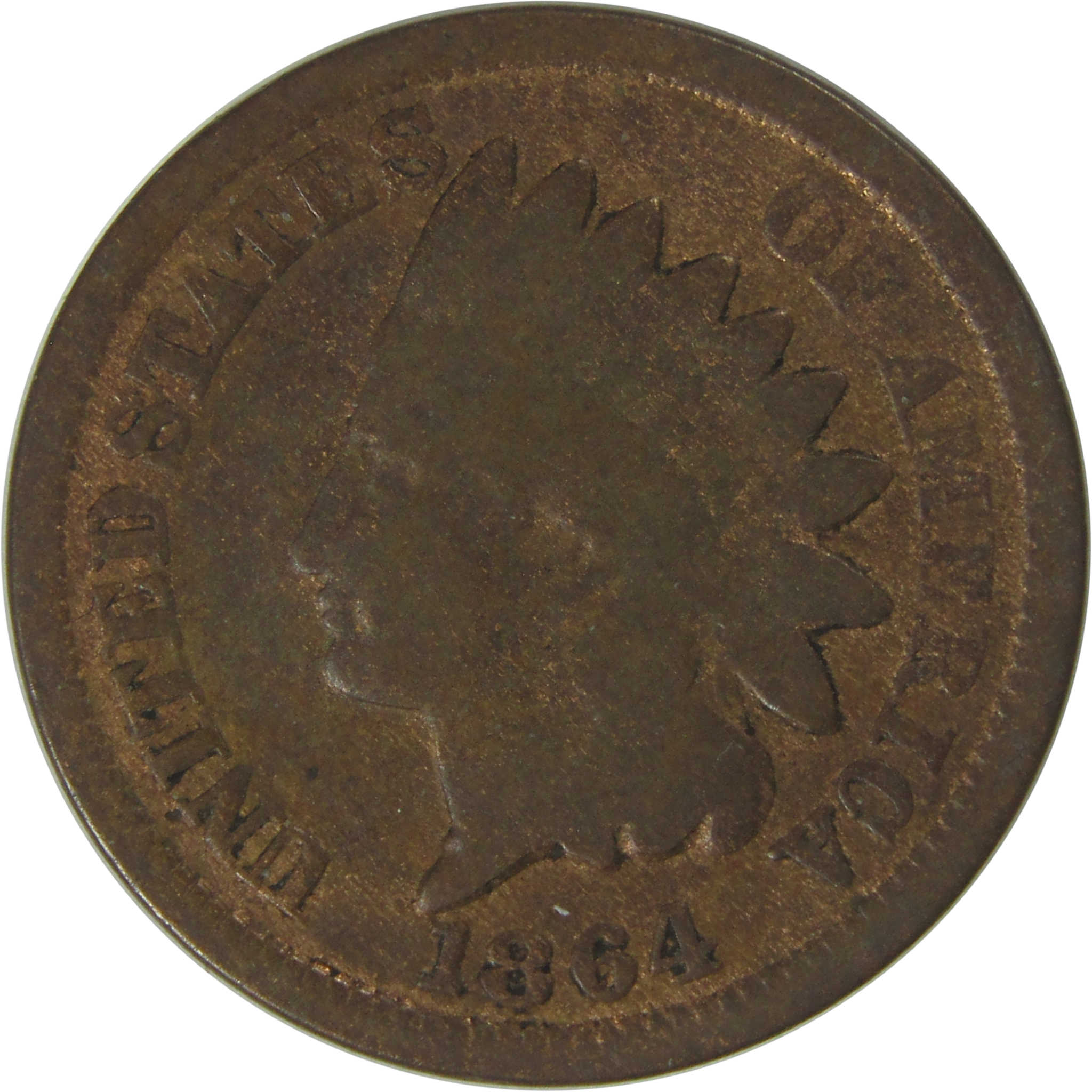 1864 Indian Head Cent G Good Bronze Penny 1c Coin SKU:I22694