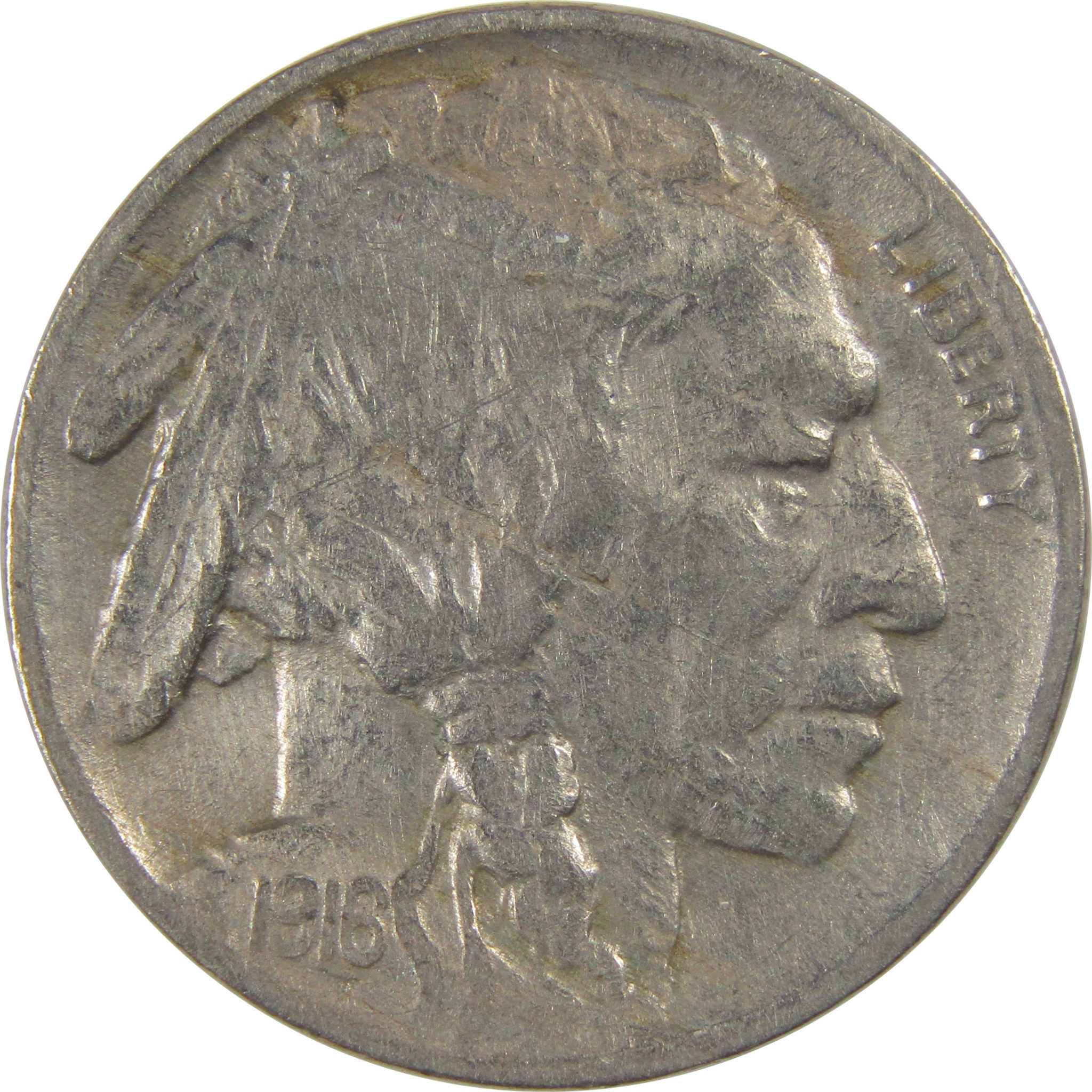 1916 Indian Head Buffalo Nickel VF Very Fine 5c Coin SKU:I23760
