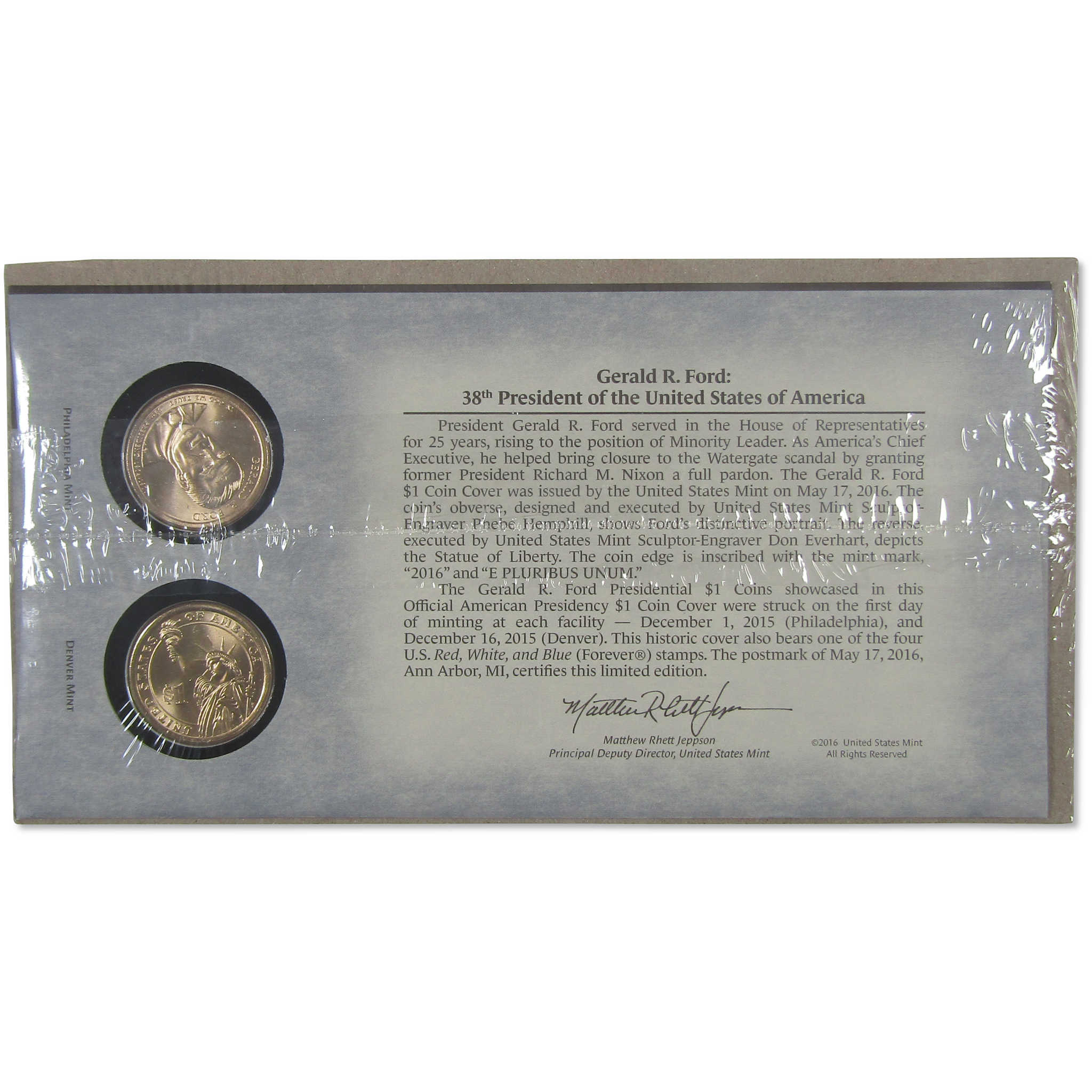 2016 Gerald Ford American Presidency $1 Coin Cover Series SKU:CPC7846