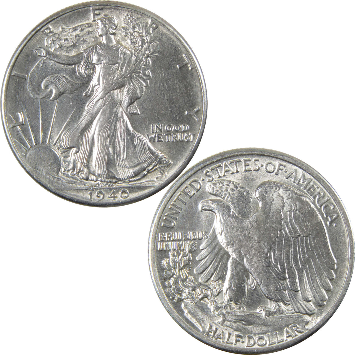 1940 Liberty Walking Silver 50c Borderline Uncirculated SKU:I28673