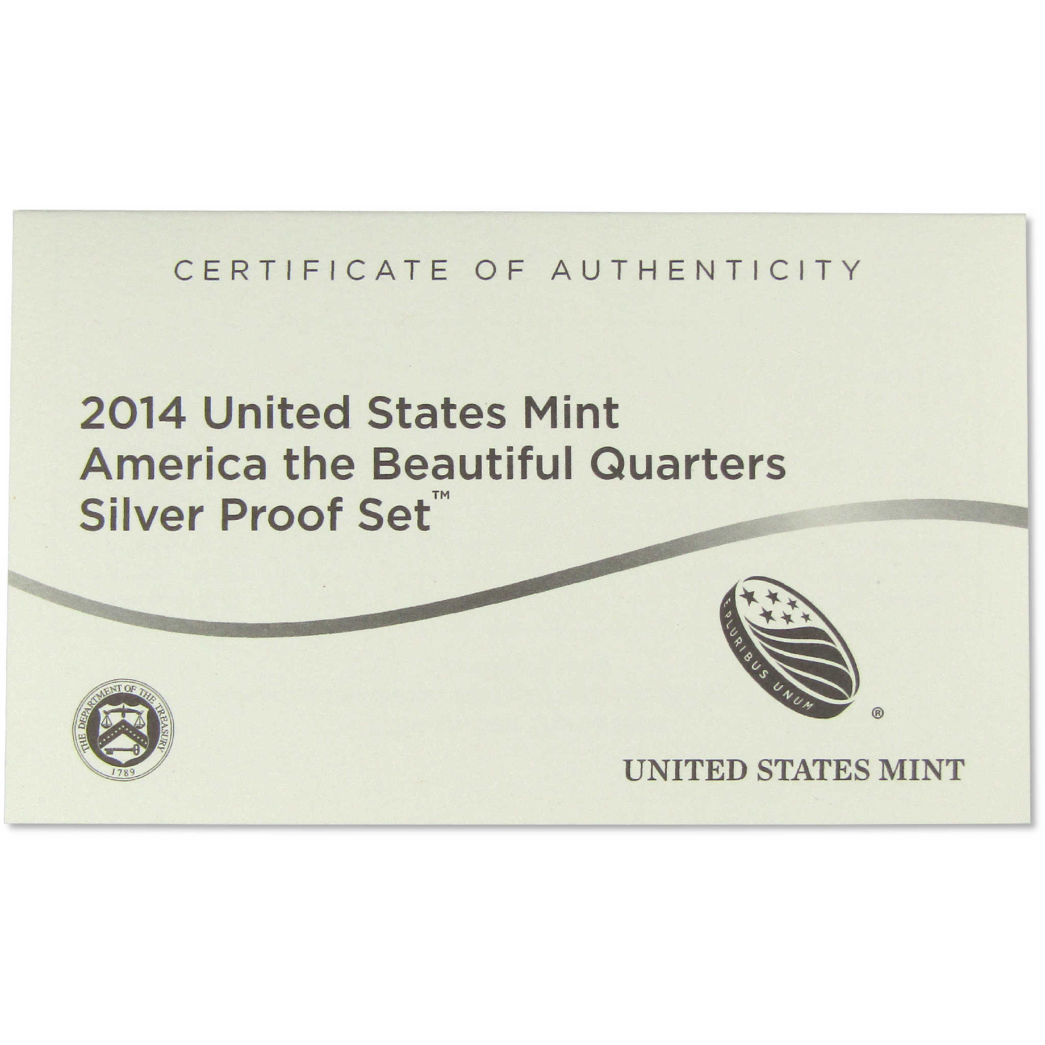 2014 America the Beautiful Quarter Silver Proof Set U.S. Mint OGP COA