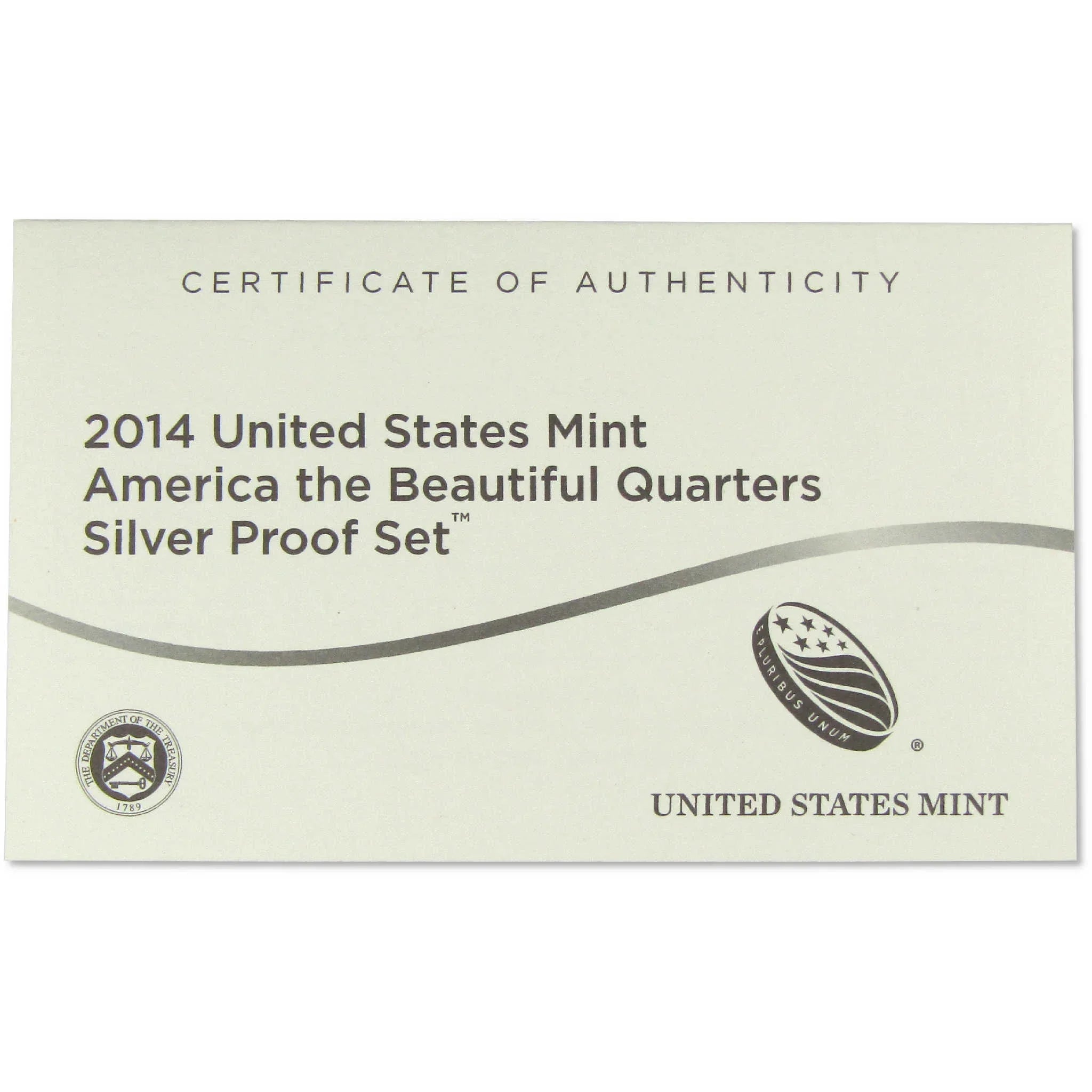 2014 America the Beautiful Quarter Silver Proof Set U.S. Mint OGP COA