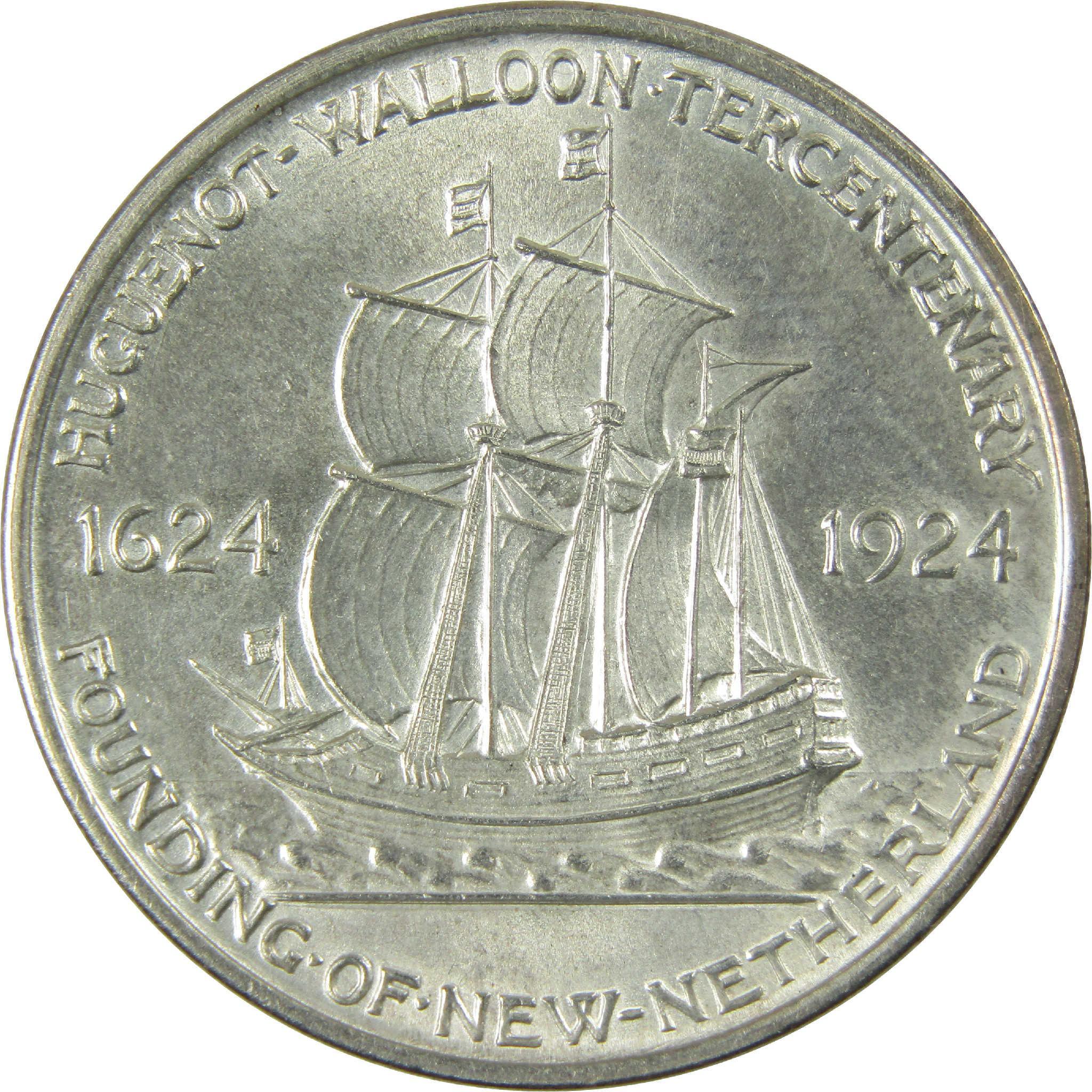 1924 Huguenot-Walloon Commemorative Silver Half Dollar Uncirculated