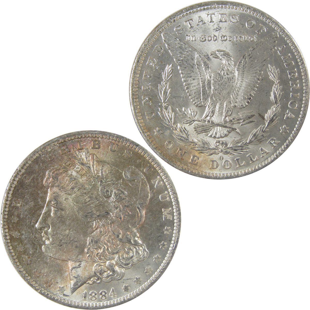 1884 O Morgan Silver Dollar BU Choice Uncirculated Toned SKU:I24169