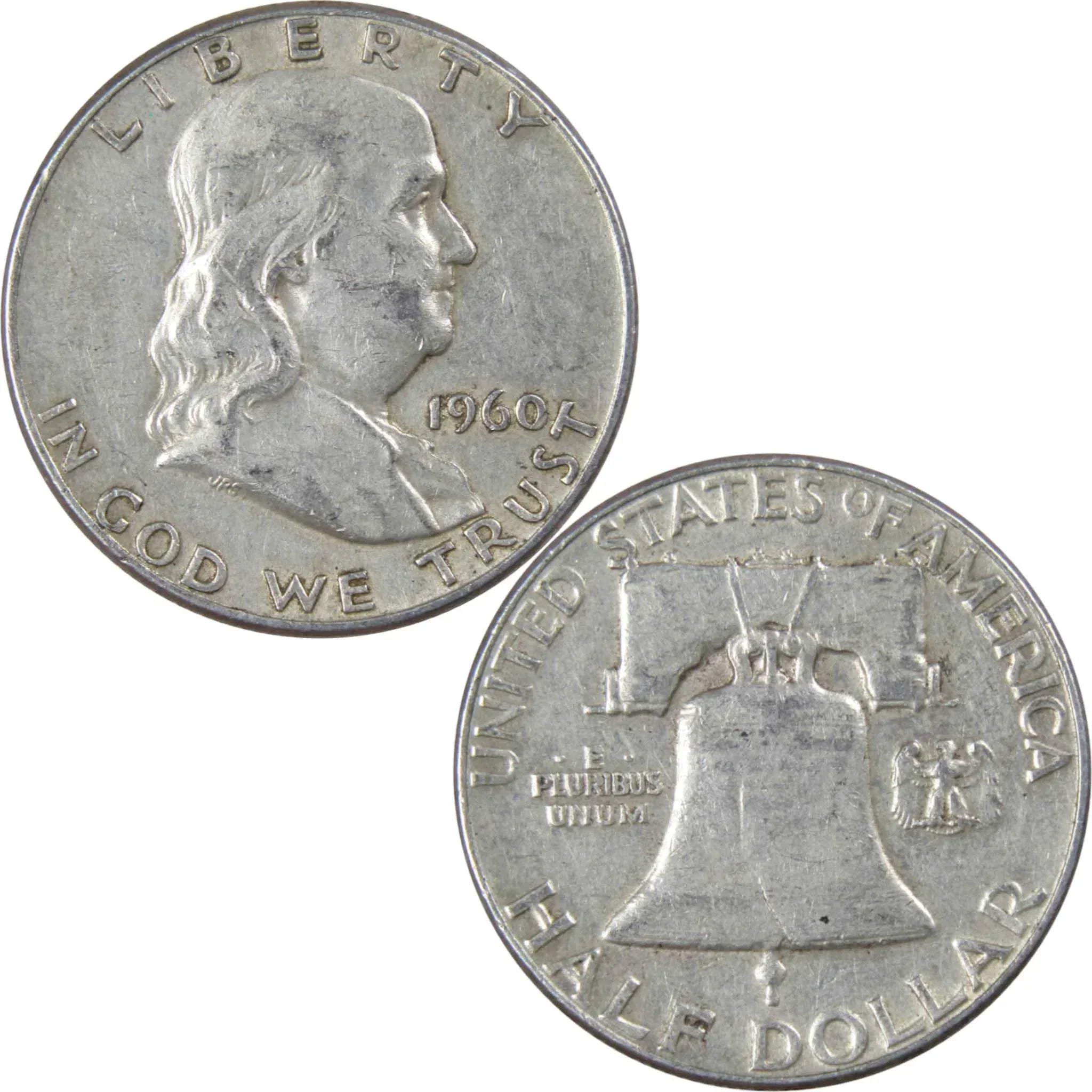 1960 Franklin Half Dollar XF EF Extremely Fine Silver 50c Coin