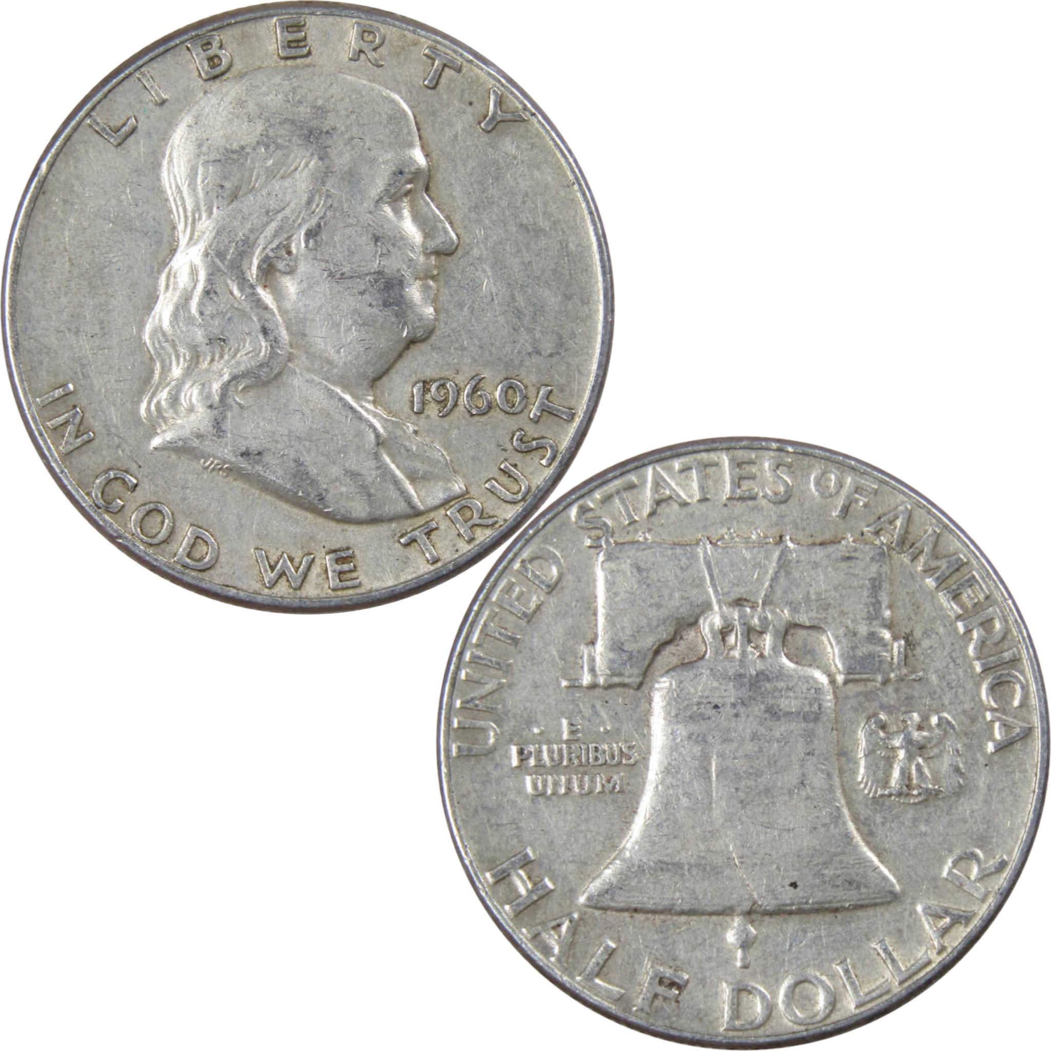 1960 Franklin Half Dollar XF EF Extremely Fine Silver 50c Coin