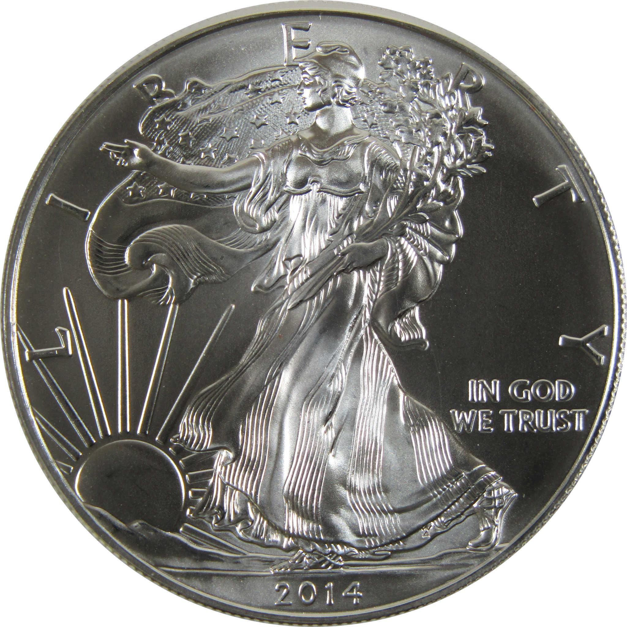 2014 American Eagle BU Uncirculated 1 oz .999 Silver Bullion $1 Coin