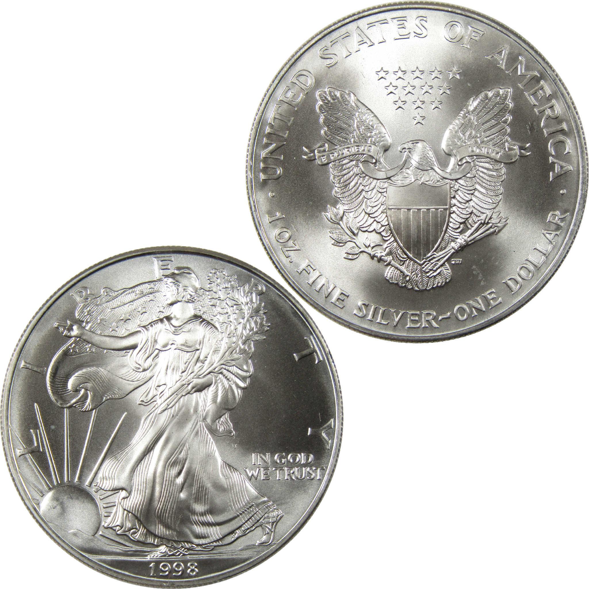 1998 American Silver Eagle Uncirculated Bullion $1 Coin