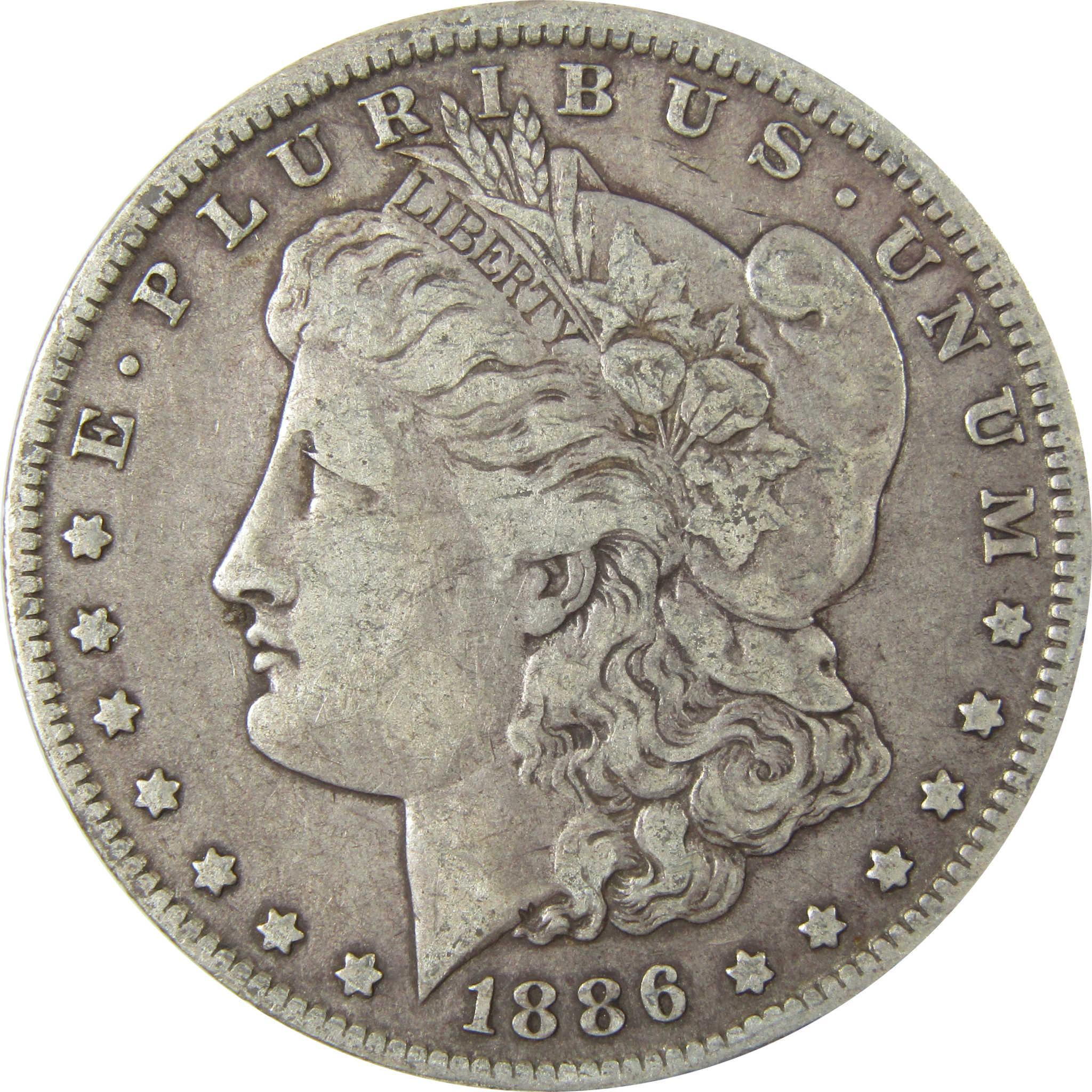 1886 O Morgan Silver Dollar F Fine $1 Coin Collectible SKU:I26035 - Morgan coin - Morgan silver dollar - Morgan silver dollar for sale - Profile Coins & Collectibles