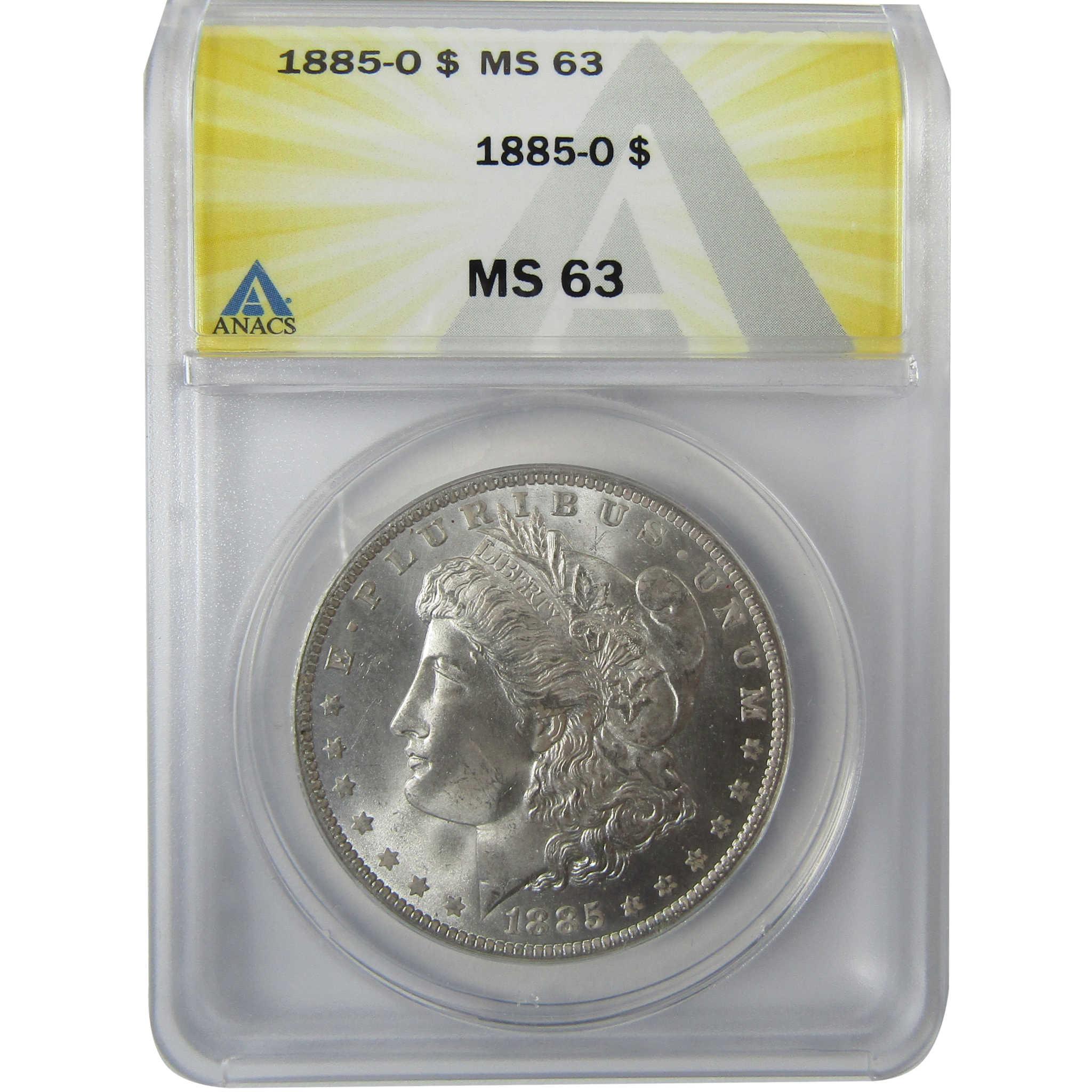 1885 O Morgan Silver Dollar MS 63 ANACS Uncirculated SKU:I27948 - Morgan coin - Morgan silver dollar - Morgan silver dollar for sale - Profile Coins & Collectibles