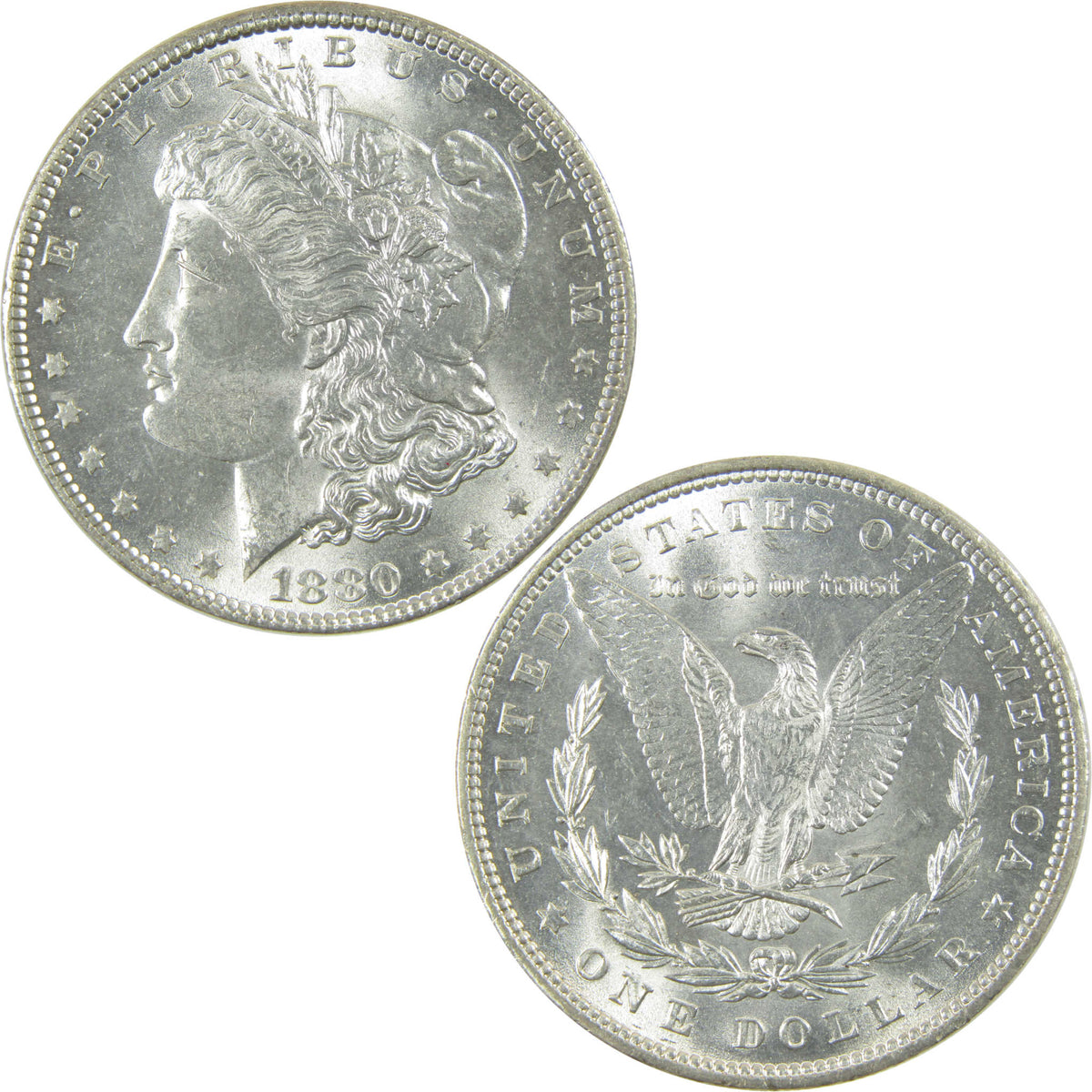 1880 Morgan Silver Dollar Uncirculated Mint State $1 Coin SKU:CP1791