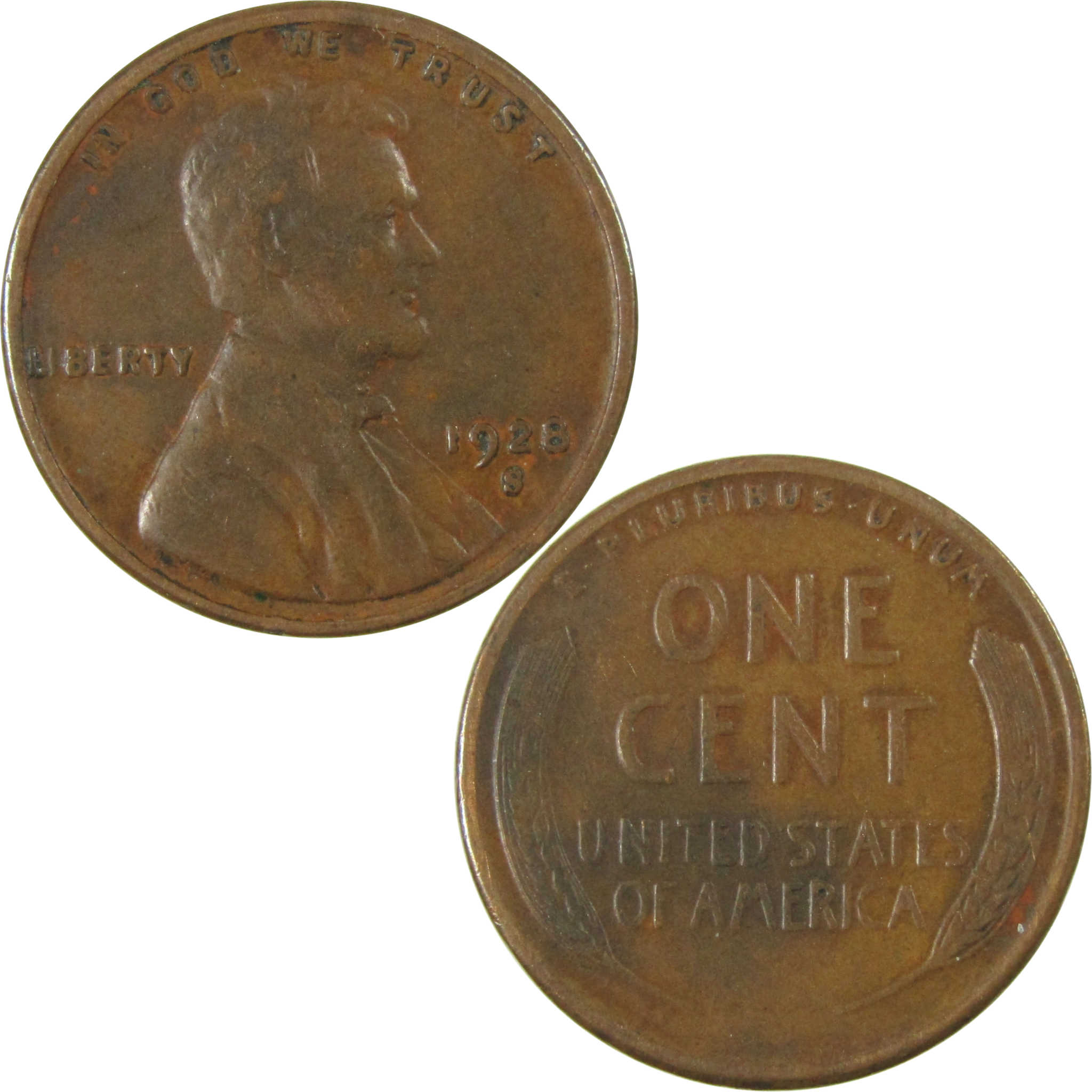 1928 S Large S Lincoln Wheat Cent VF Very Fine Penny SKU:I26532