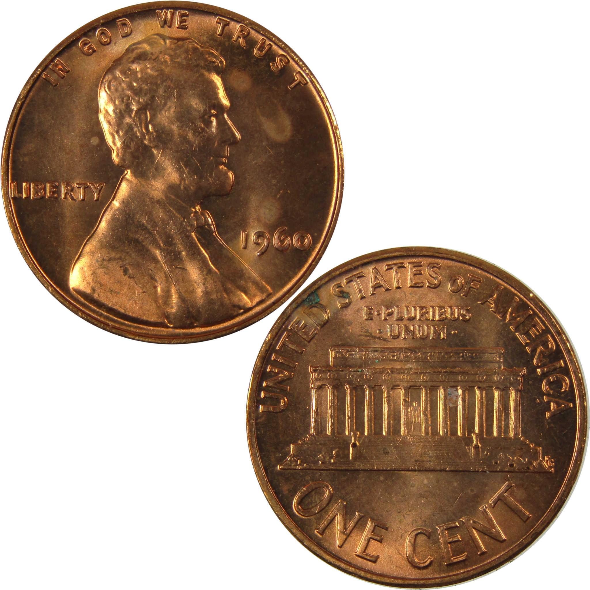 1960 Small Date Lincoln Memorial 1c Uncirculated Mint State SKU:I26585