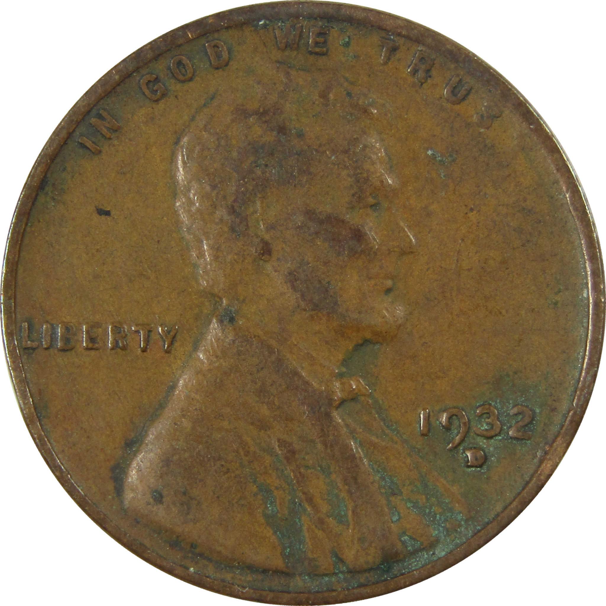 1932 D Lincoln Wheat Cent VF Very Fine Penny 1c Coin SKU:I26777