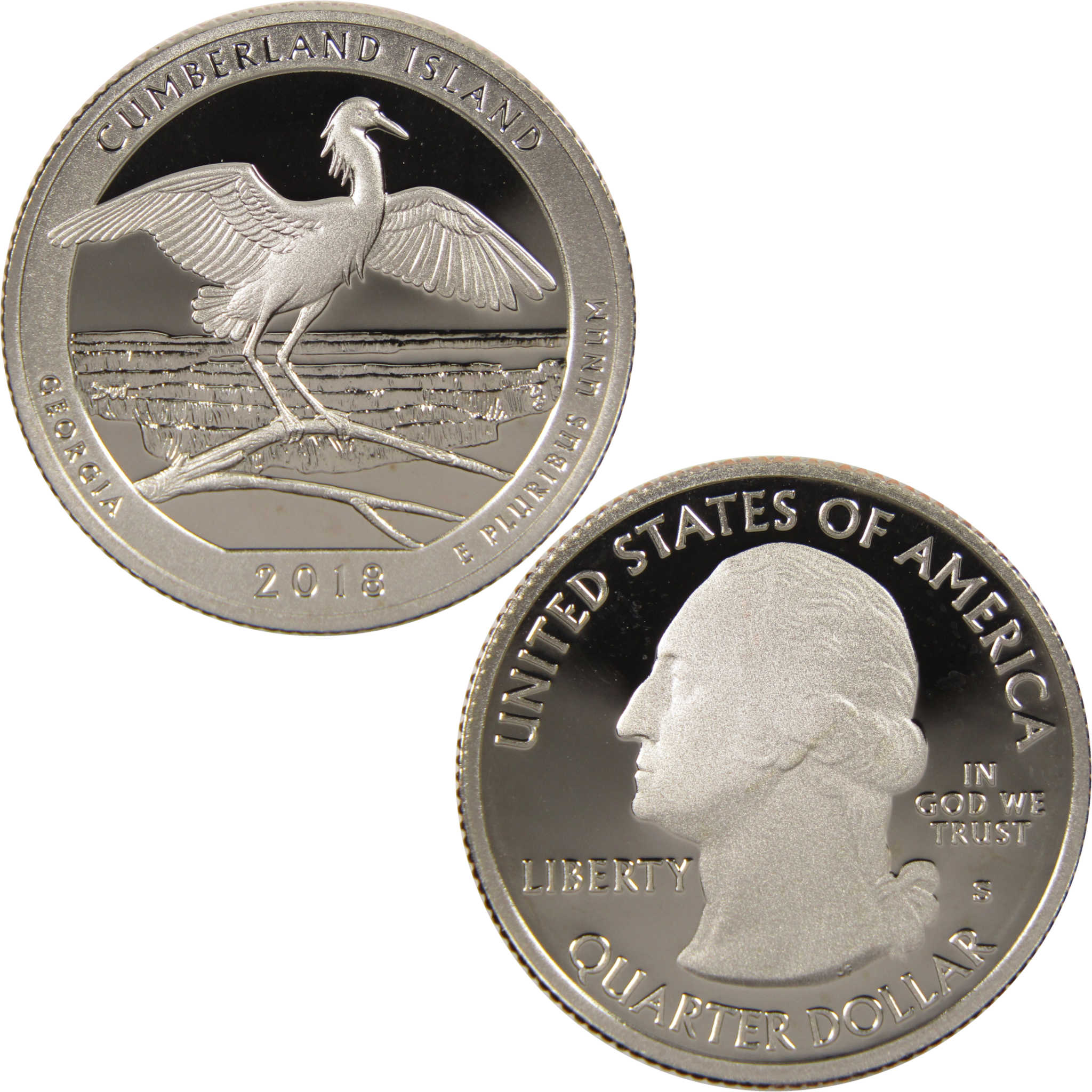 2018 S Cumberland Island National Park Quarter Choice Proof Clad Coin