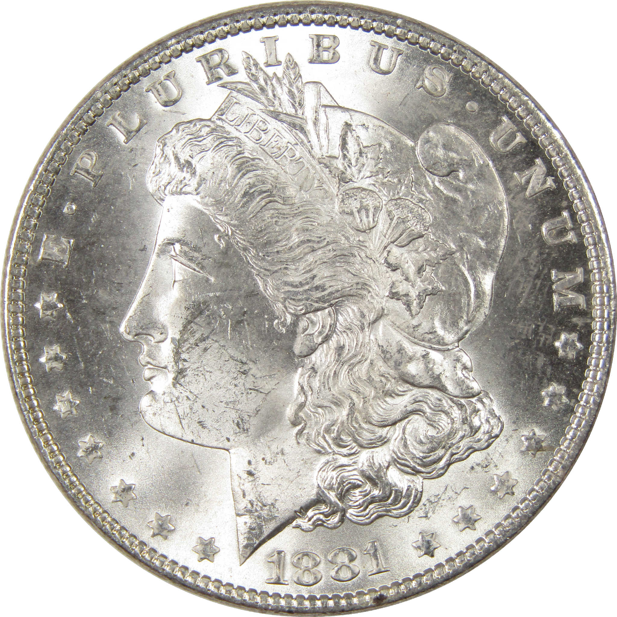 1881 Morgan Dollar Uncirculated Mint State Silver $1 Coin - Morgan coin - Morgan silver dollar - Morgan silver dollar for sale - Profile Coins & Collectibles
