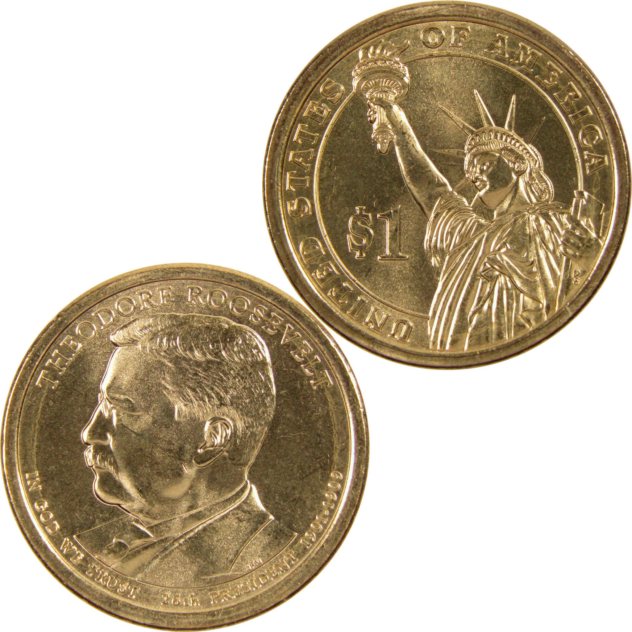 2013 D Theodore Roosevelt Presidential Dollar BU Uncirculated $1 Coin