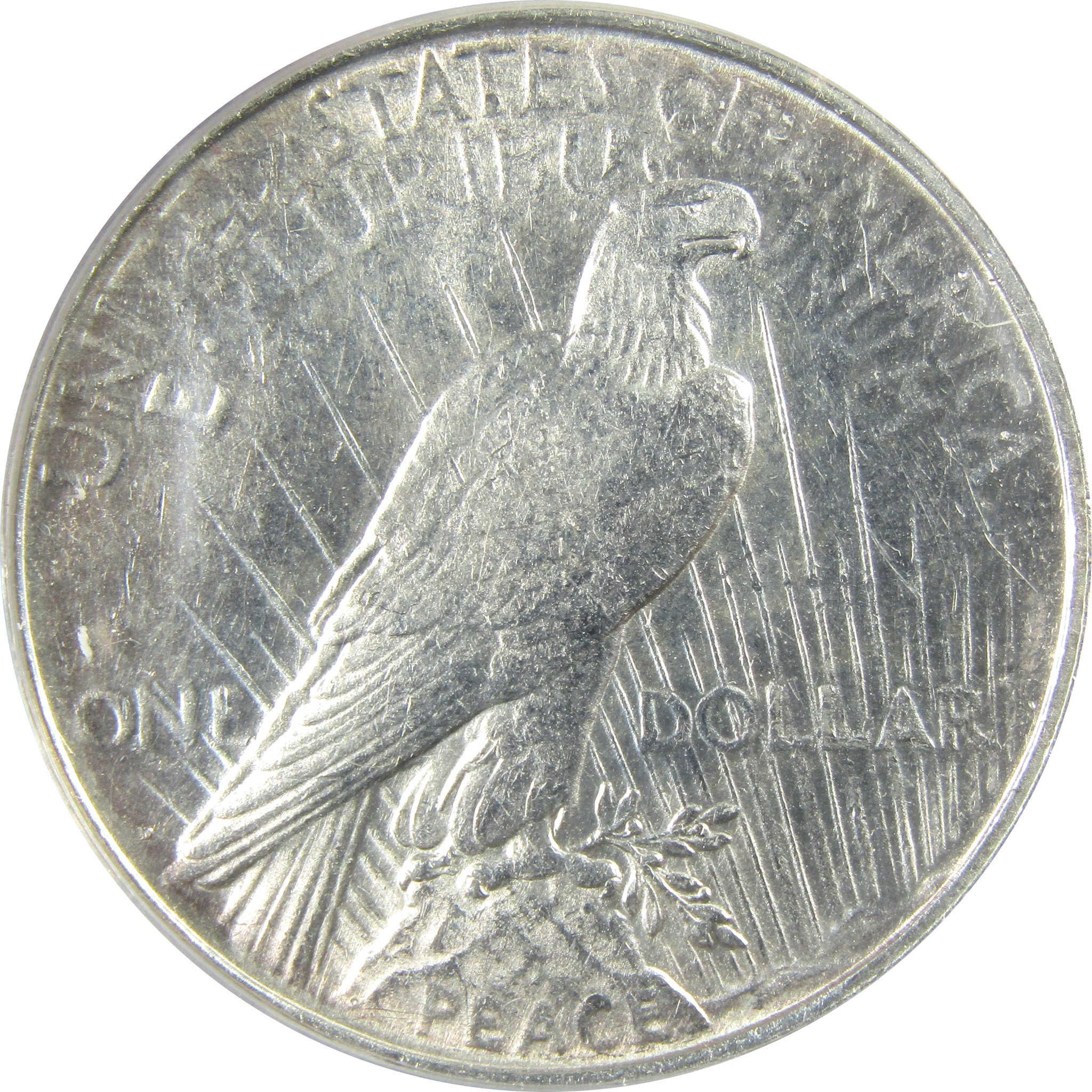 1923 D Peace Silver Dollar AU 53 ANACS $1 Coin Collectible SKU:I25675