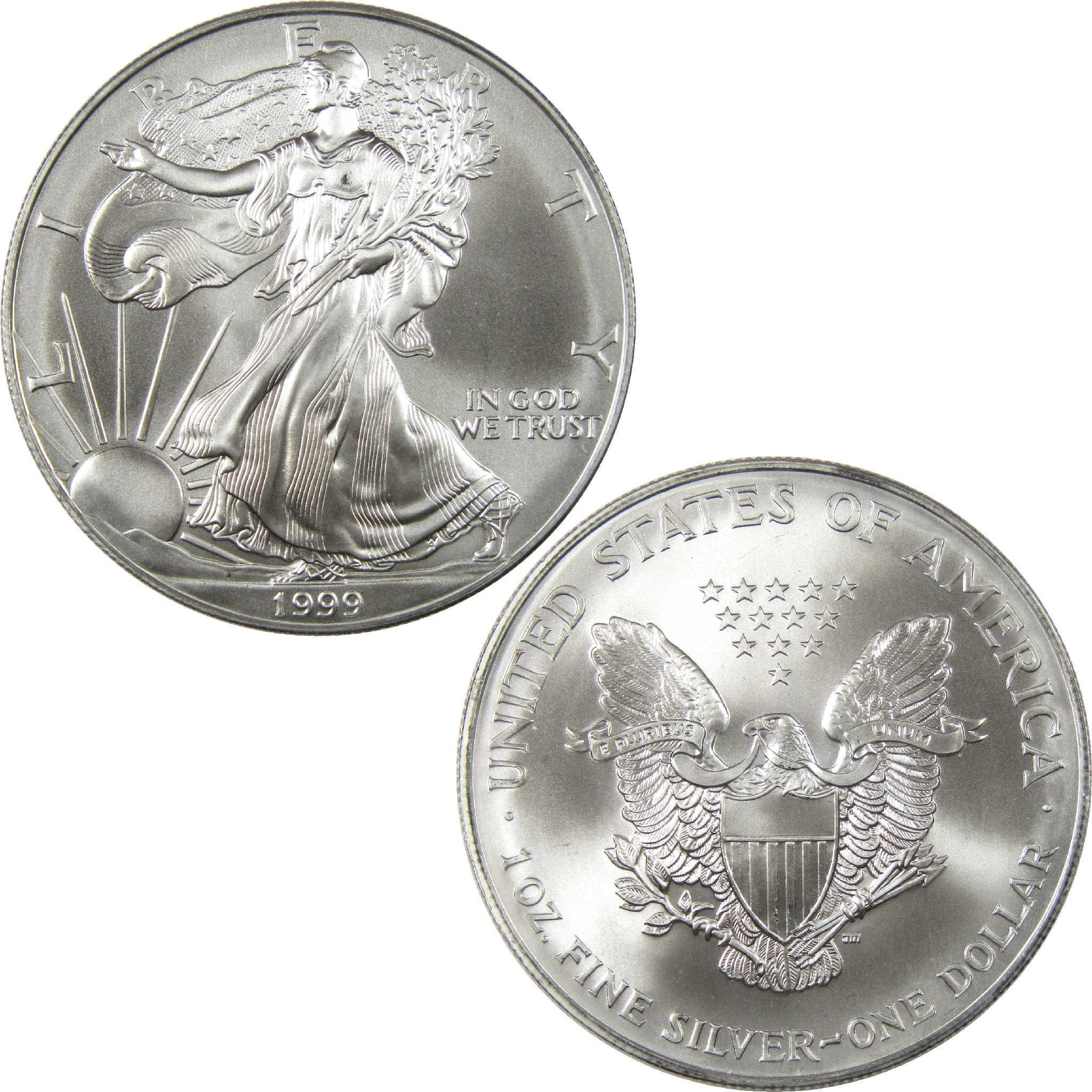 1999 American Silver Eagle Uncirculated Bullion $1 Coin