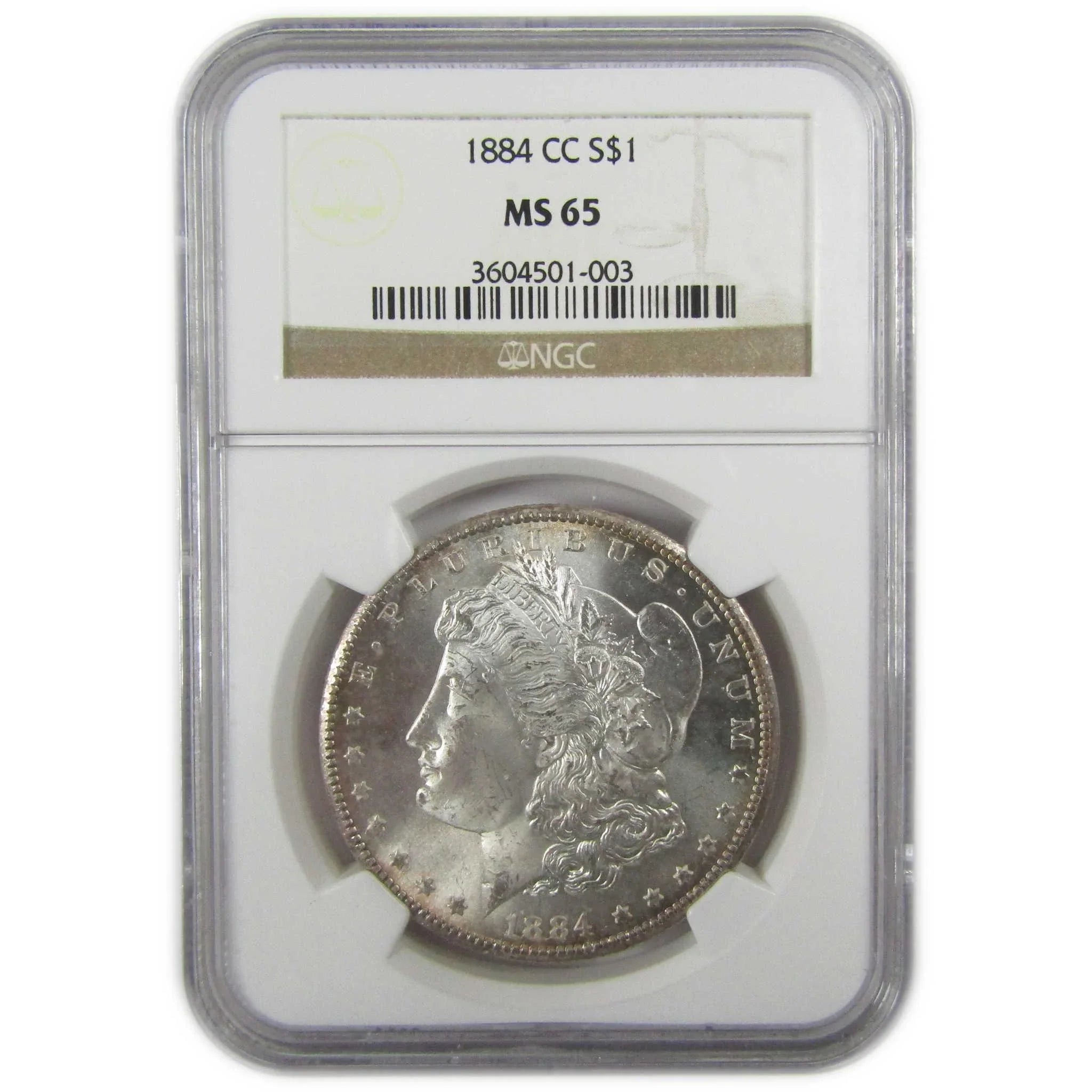 1884 CC Morgan Silver Dollar MS 65 NGC Uncirculated Toned SKU:CP362