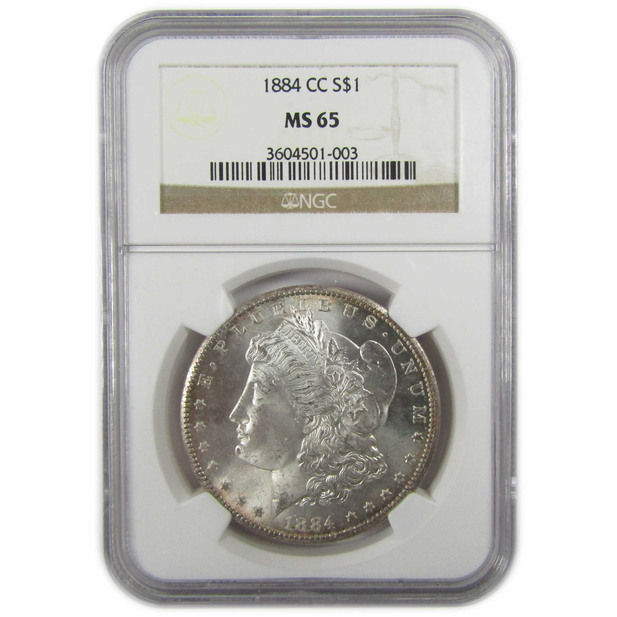 1884 CC Morgan Silver Dollar MS 65 NGC Uncirculated Toned SKU:CP362