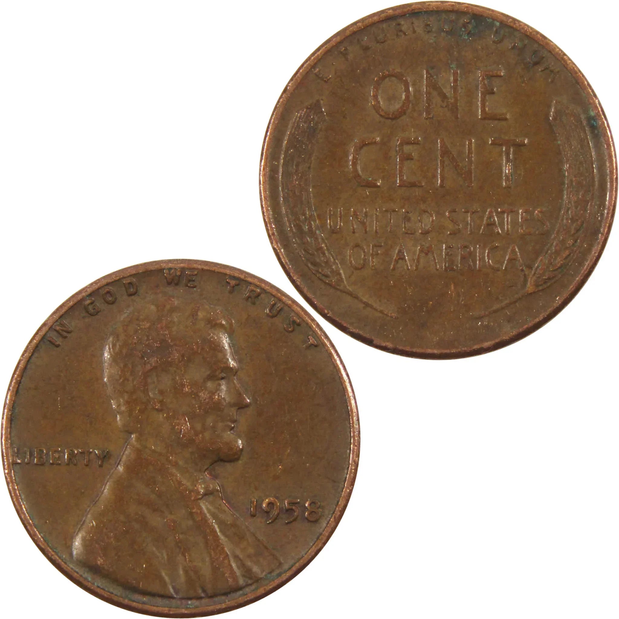 1958 Lincoln Wheat Cent AG About Good Penny 1c Coin