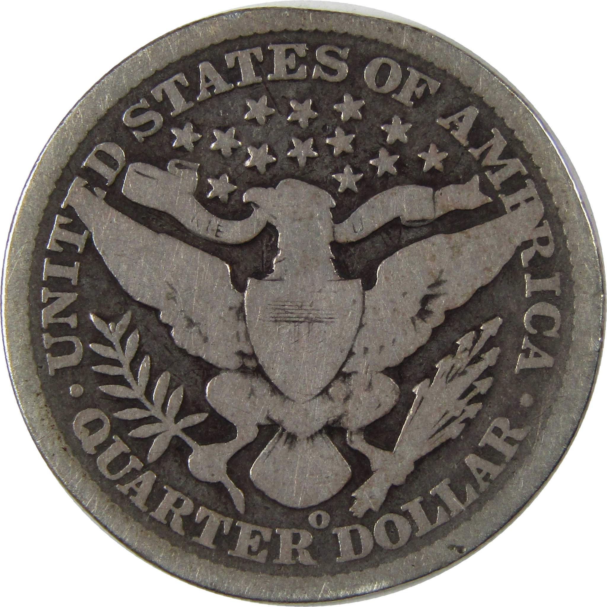 1896 O Barber Quarter G Good Details Silver 25c Coin SKU:I23470