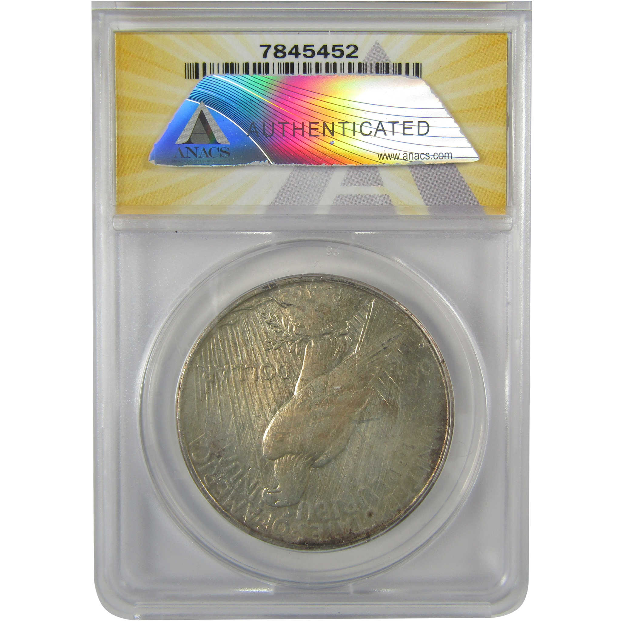 1935 S Peace Dollar AU 50 Details ANACS Silver $1 Coin SKU:I21628