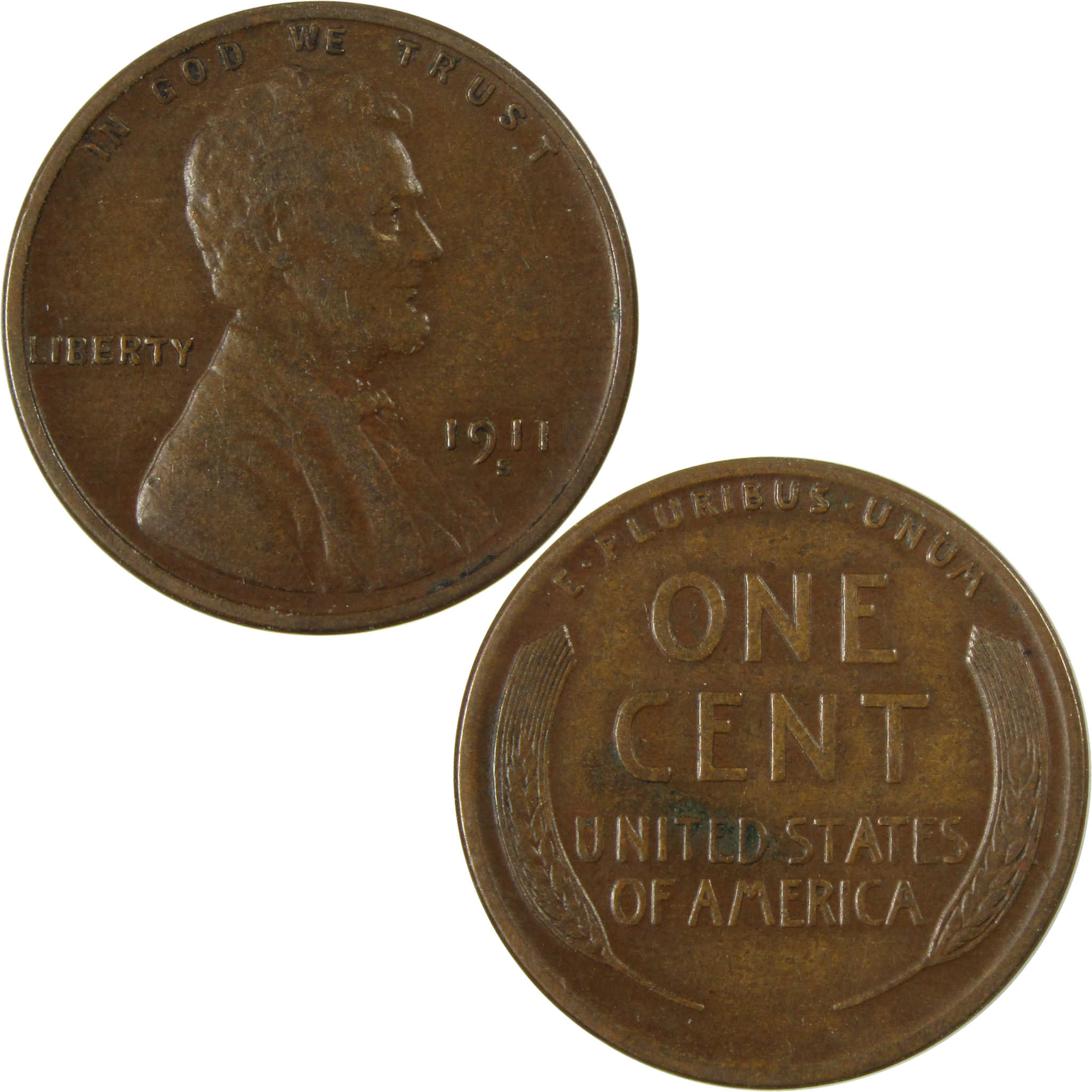1911 S Lincoln Wheat Cent VF Very Fine Penny 1c Coin SKU:I27662