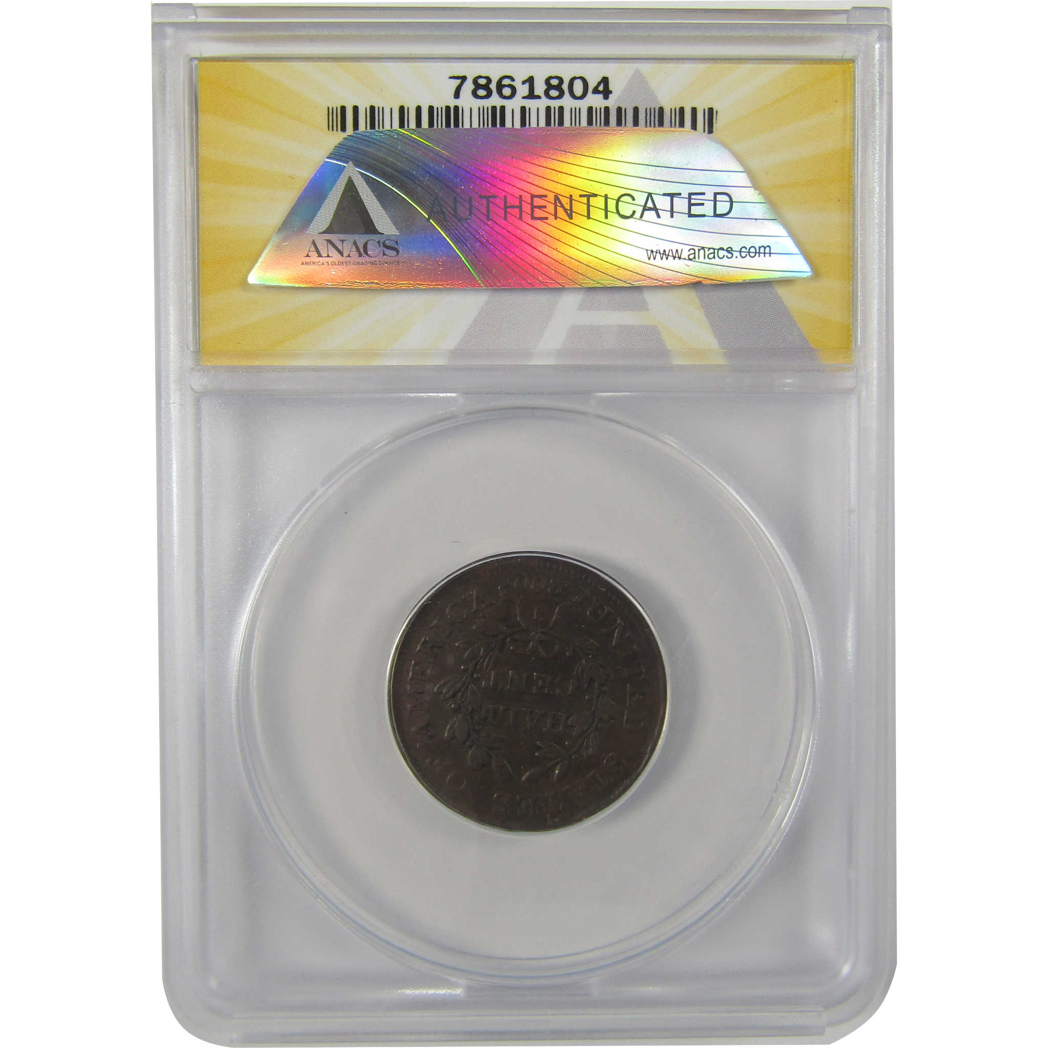 1804 Plain 4 No Stems Draped Bust Half Cent VF 30 ANACS SKU:CPC0824