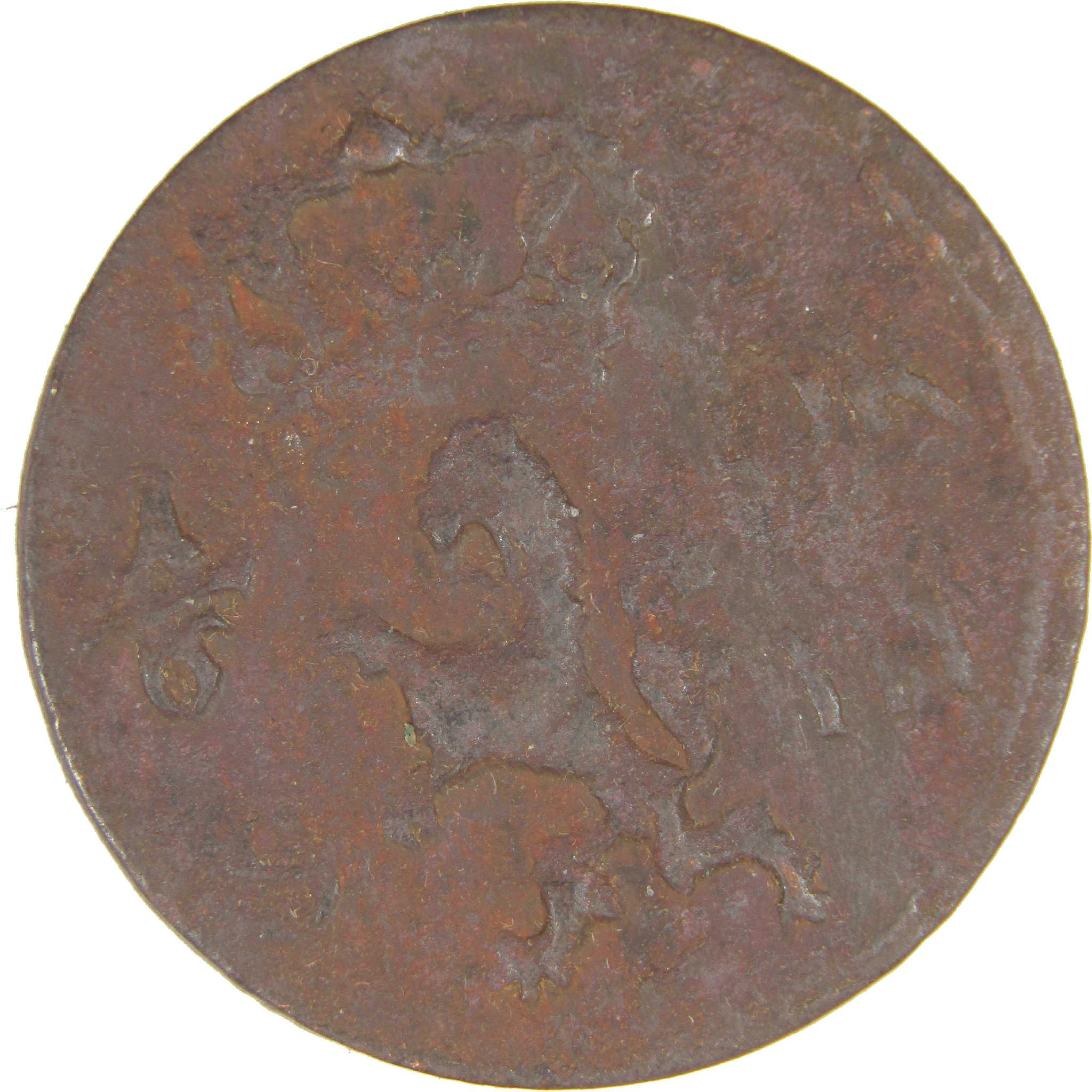 1666-1686 Charles XI 1/6 Ore XF EF Extremely Fine Copper Coin