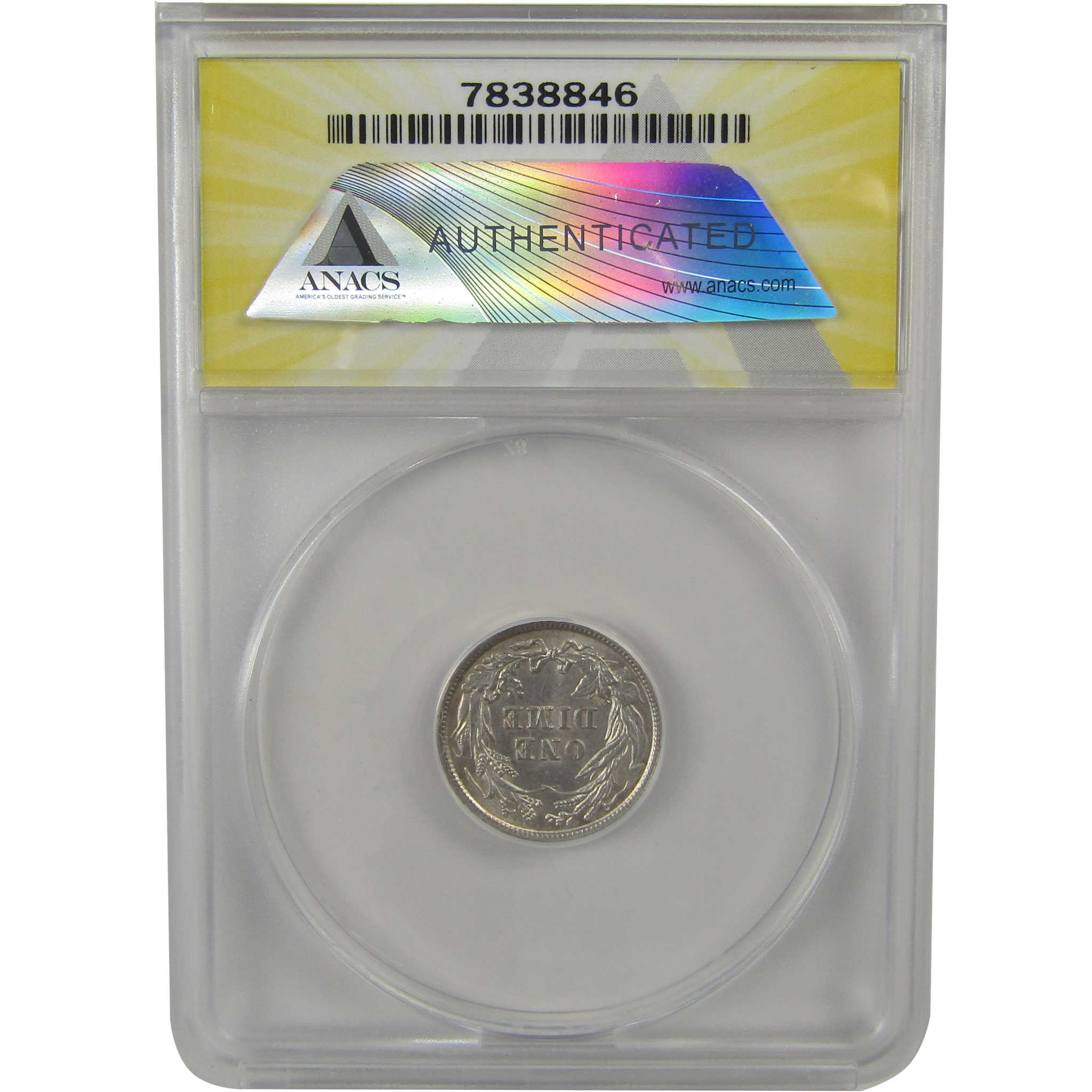 1901 Barber Dime AU 58 Details ANACS Silver 10c Coin SKU:I22327