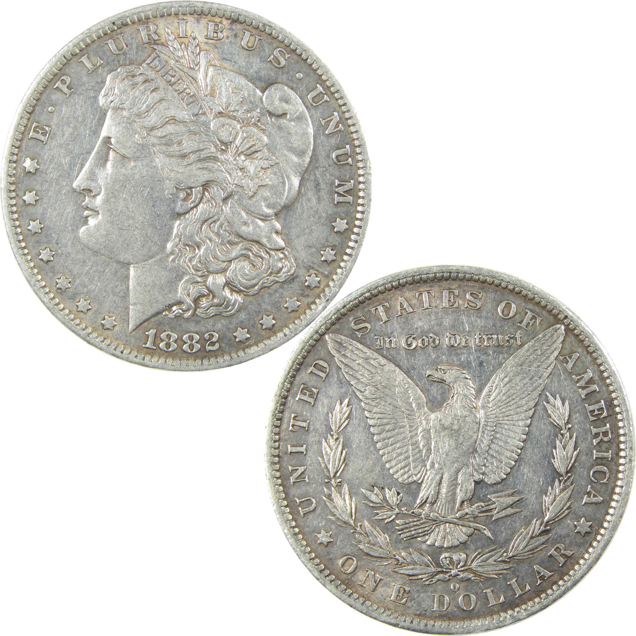 1882 O/O VAM-7 Repunched MM Top 100 Morgan Silver Dollar XF SKU:I25341 - Morgan coin - Morgan silver dollar - Morgan silver dollar for sale - Profile Coins & Collectibles