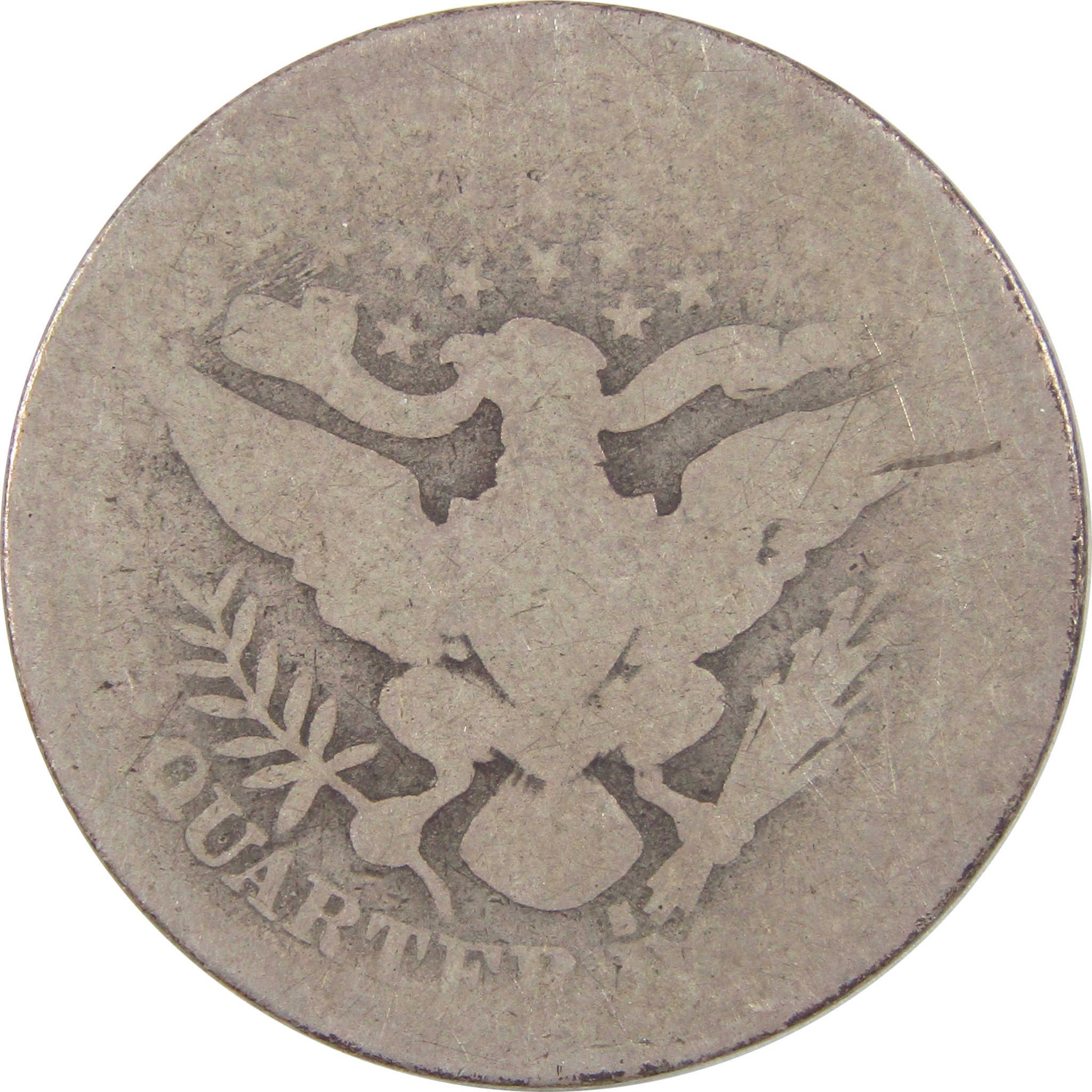 1897 S Barber Quarter AG About Good Silver 25c Coin SKU:I18137