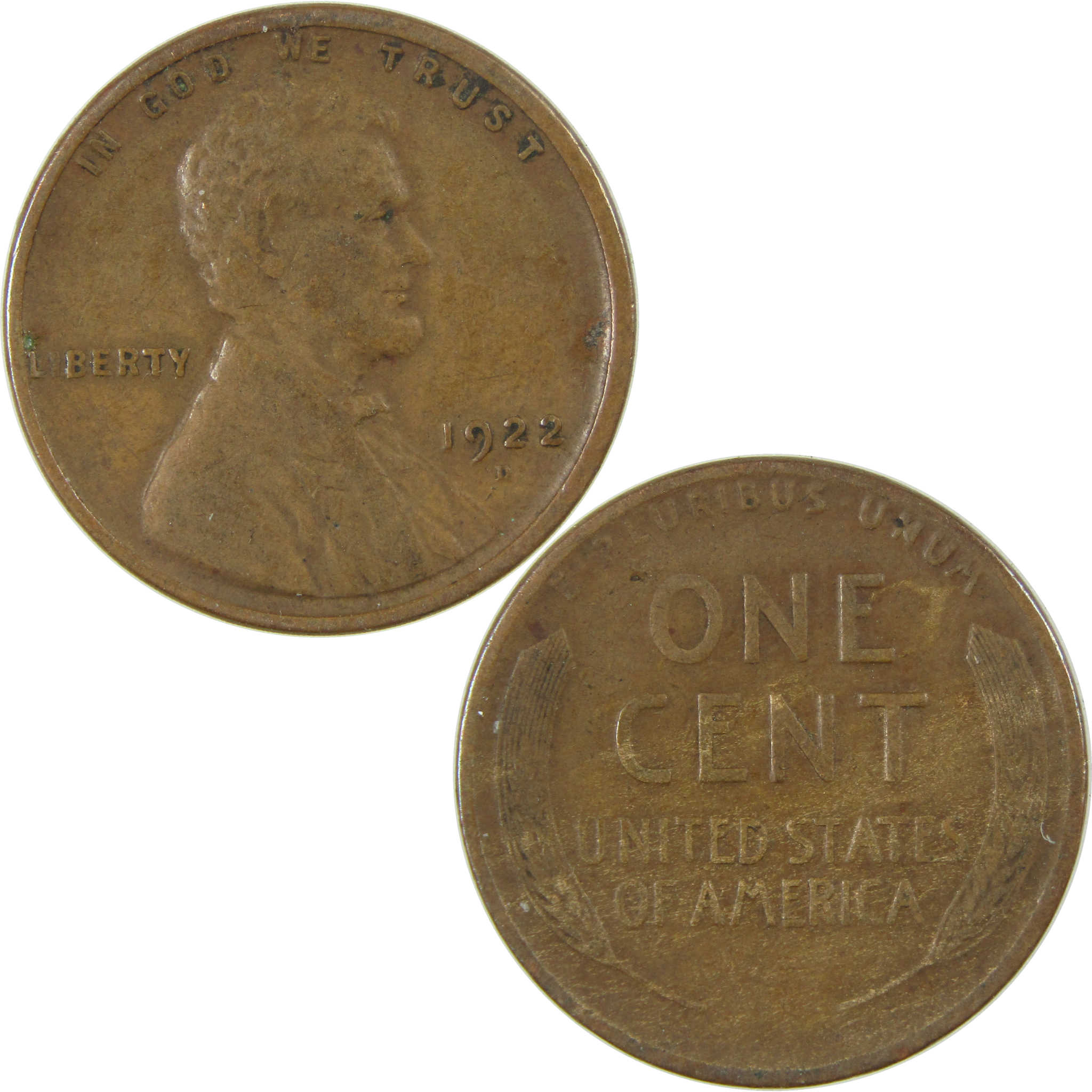 1922 D Lincoln Wheat Cent VF Very Fine Penny 1c Coin SKU:I27508