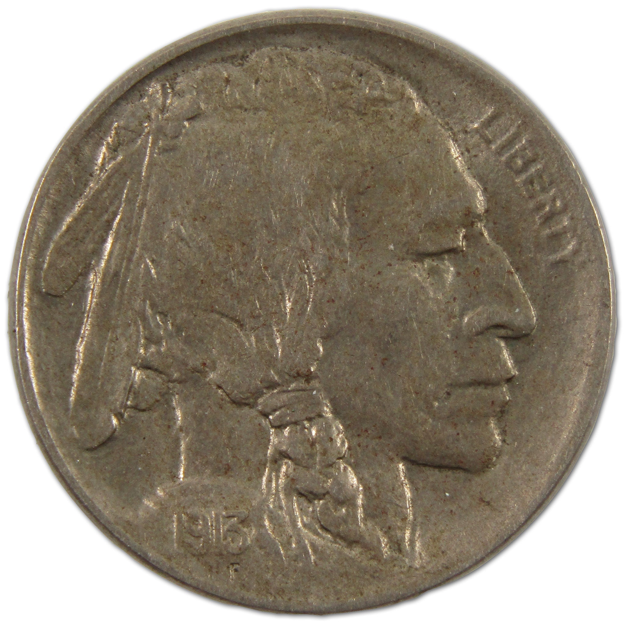1913 D Type 1 Buffalo Nickel AU About Uncirculated 5c Coin SKU:I10585