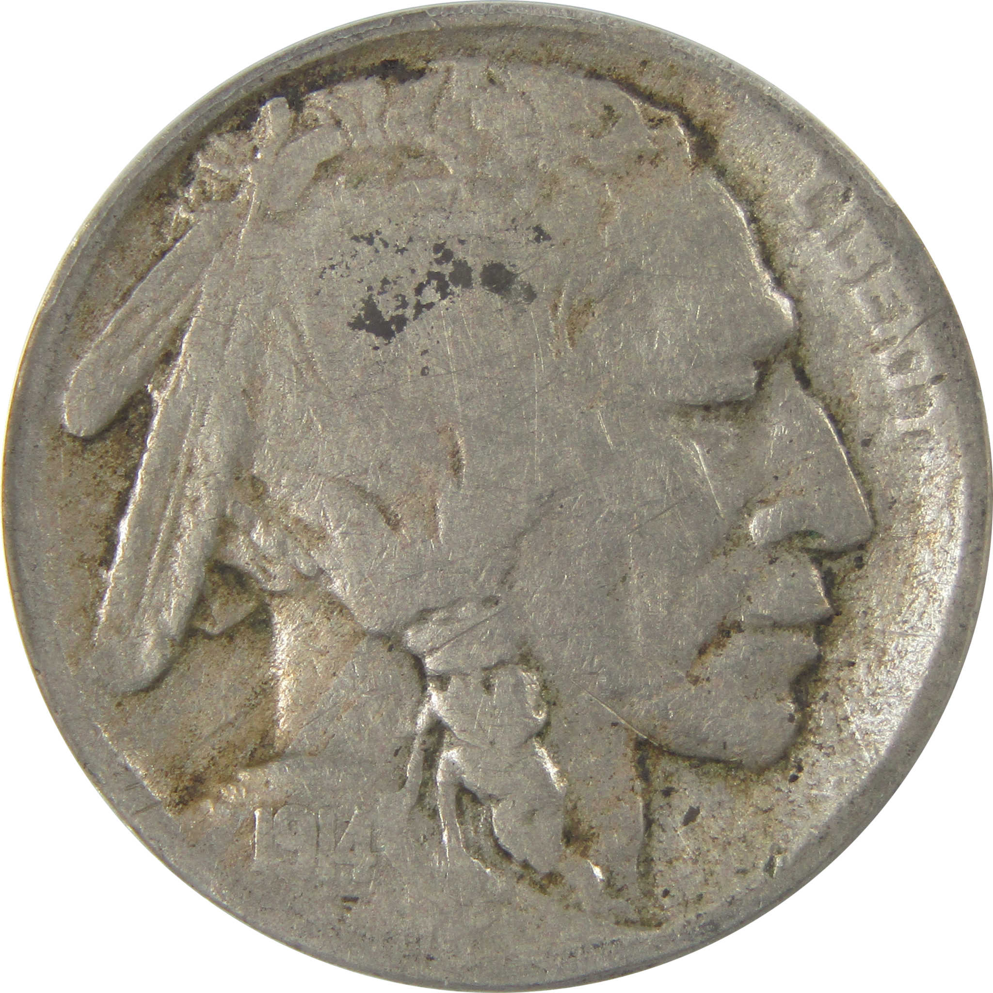 1914 S Indian Head Buffalo Nickel G 4 Details ANACS 5c Coin SKU:I22303