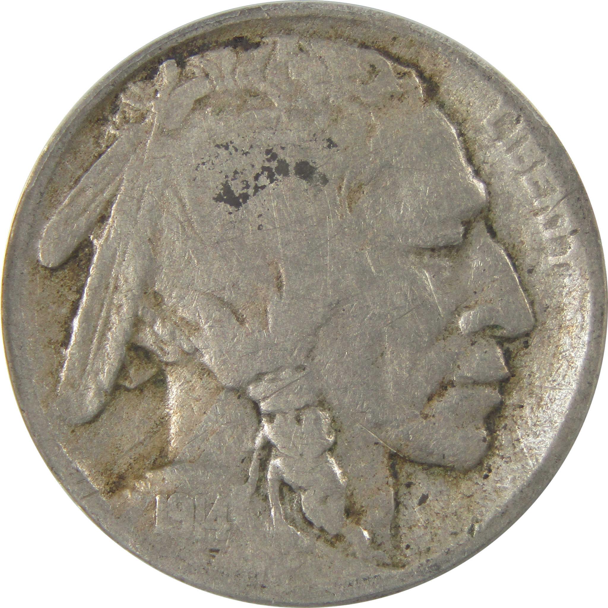 1914 S Indian Head Buffalo Nickel G 4 Details ANACS 5c Coin SKU:I22303