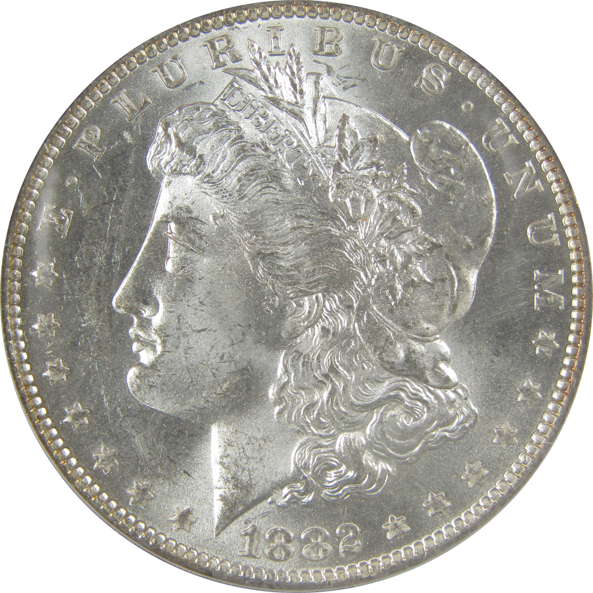 1882 O/S VAM-4 Recessed Top 100 Morgan Dollar MS 62 ANACS SKU:I21941 - Morgan coin - Morgan silver dollar - Morgan silver dollar for sale - Profile Coins & Collectibles