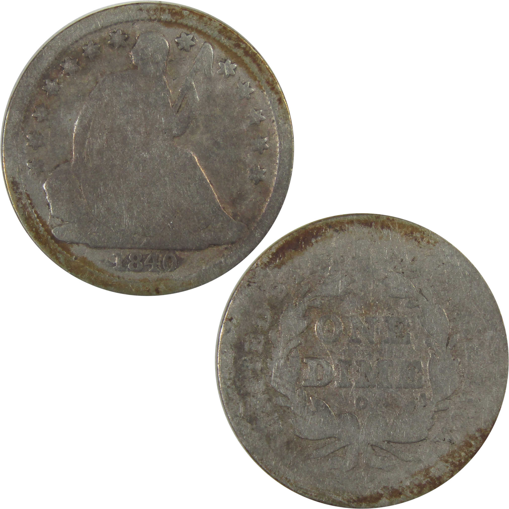 1840 O Seated Liberty Dime AG About Good Details Silver SKU:I19146