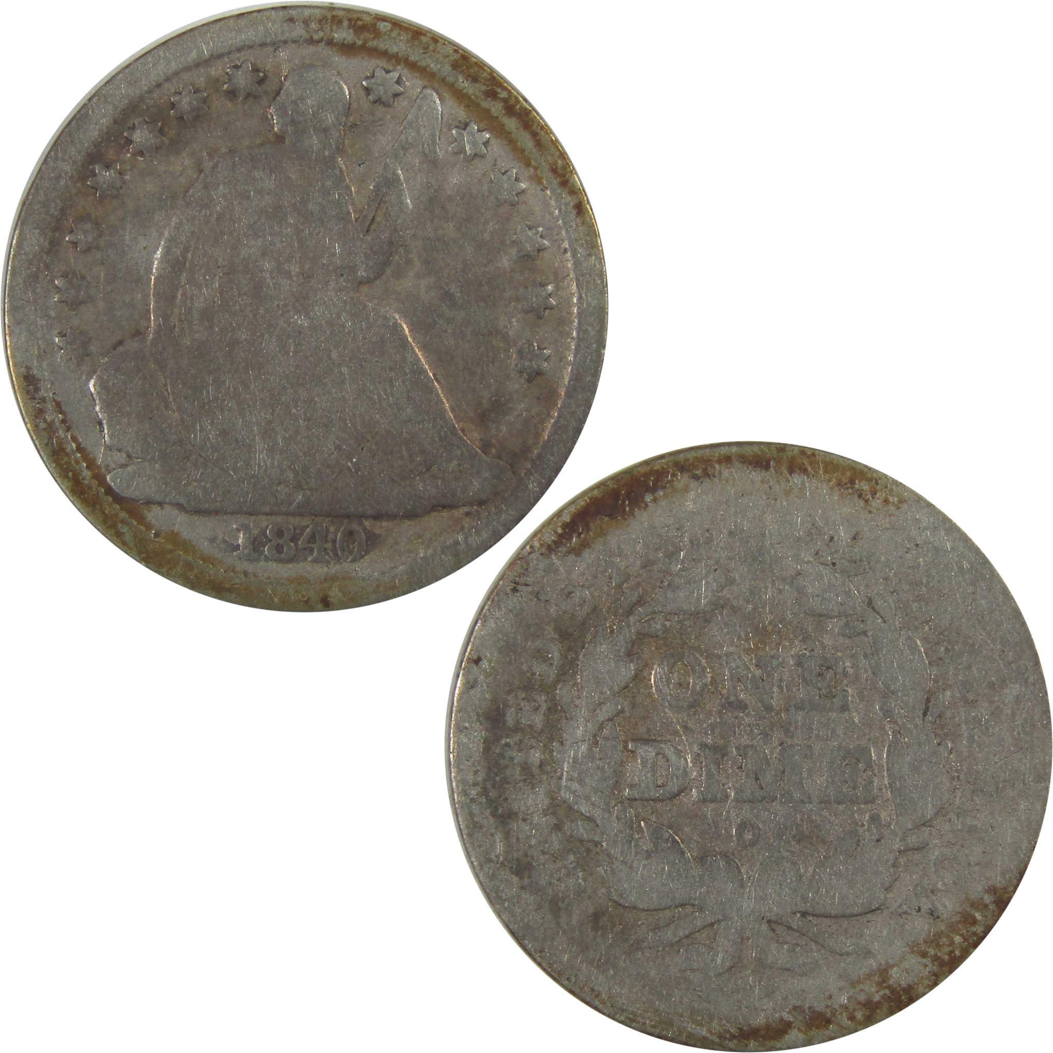 1840 O Seated Liberty Dime AG About Good Details Silver SKU:I19146