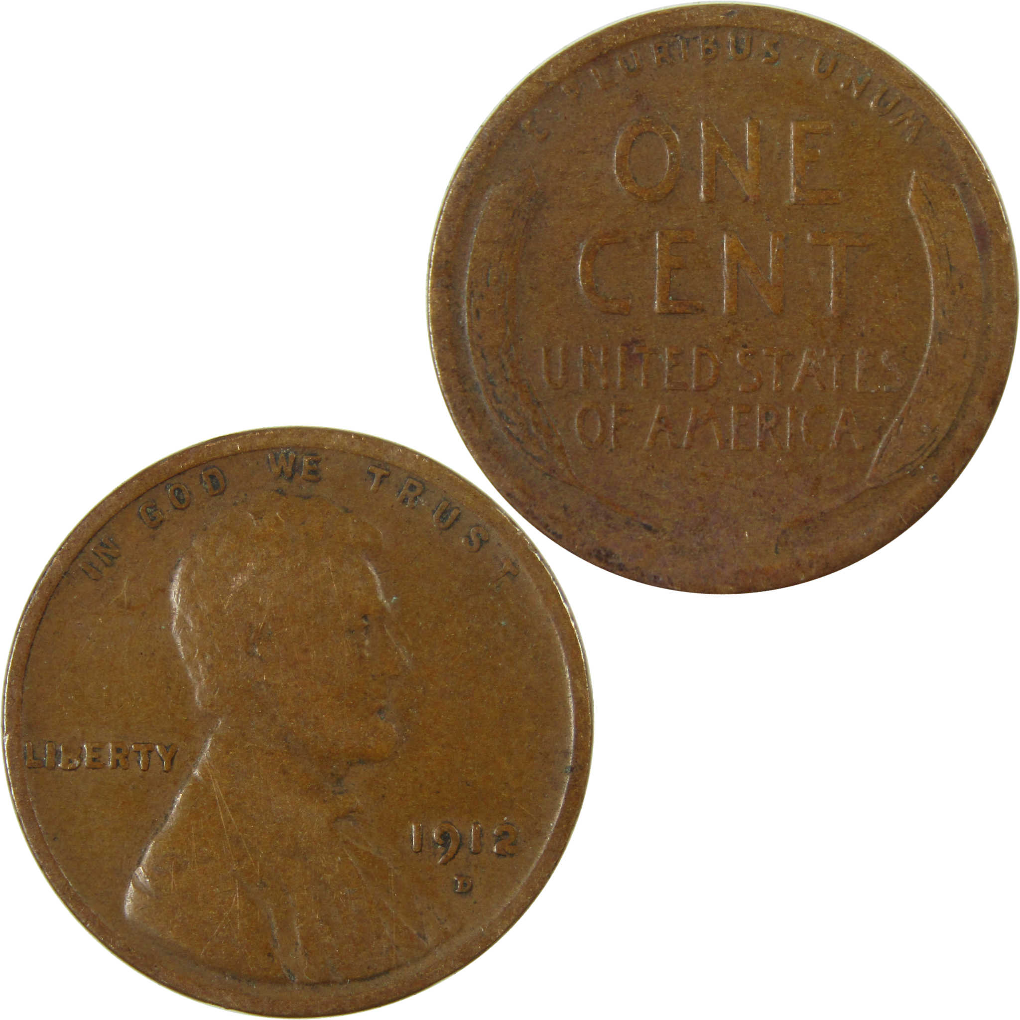 1912 D Lincoln Wheat Cent G Good Penny 1c Coin Collectible SKU:I27160