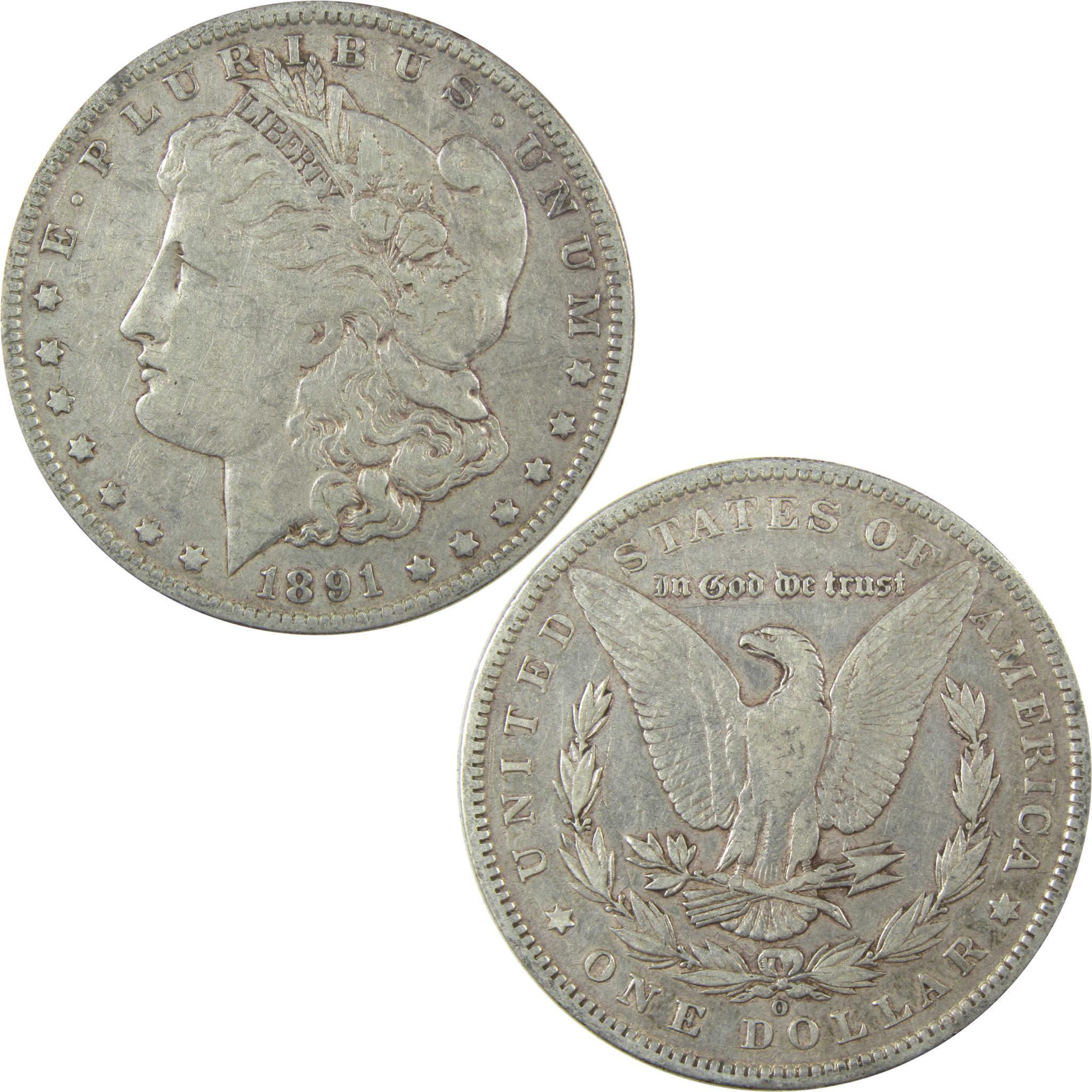 1891 O VAM-1A1 E on Rev Top 100 Morgan Silver Dollar VF SKU:I25346 - Morgan coin - Morgan silver dollar - Morgan silver dollar for sale - Profile Coins & Collectibles
