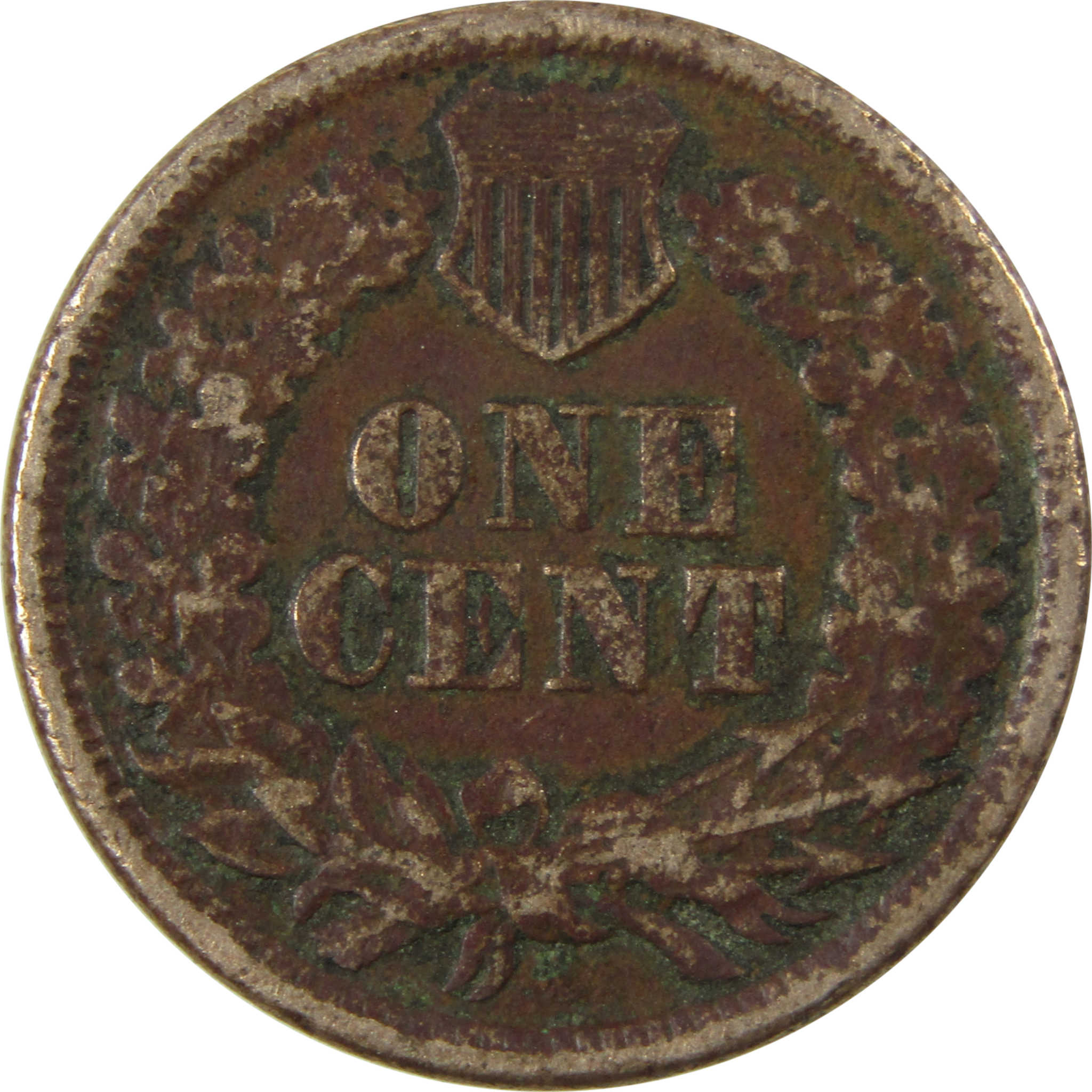 1861 Indian Head Cent F Fine Details Penny 1c Coin SKU:CP1192